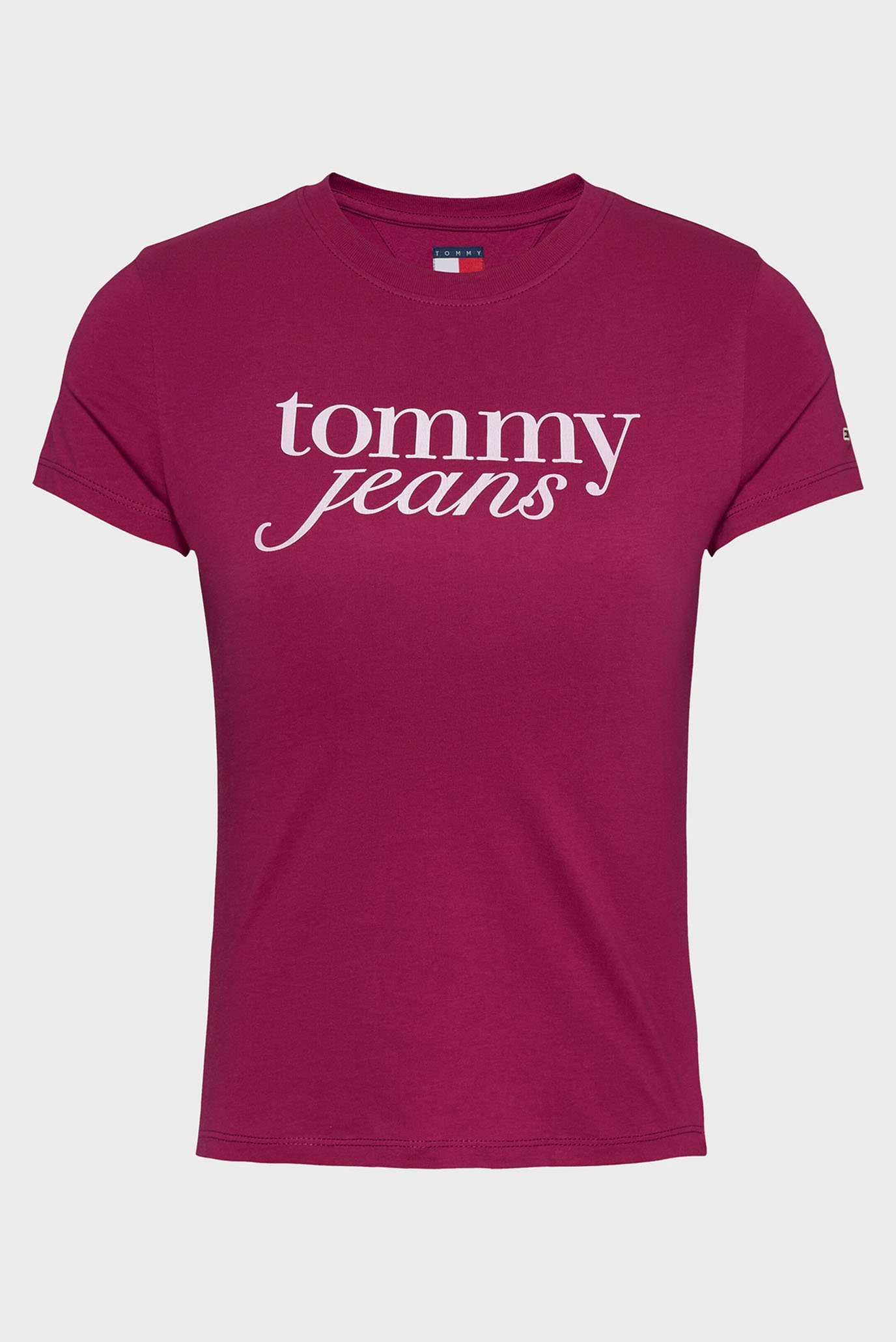 Женская малиновая футболка TJW SLIM ESSENTIAL LOGO Малиновый M Tommy Jeans DW0DW19447 Женская малиновая футболка TJW SLIM ESSENTIAL LOGO Малиновый M Tommy Jeans DW0DW19447