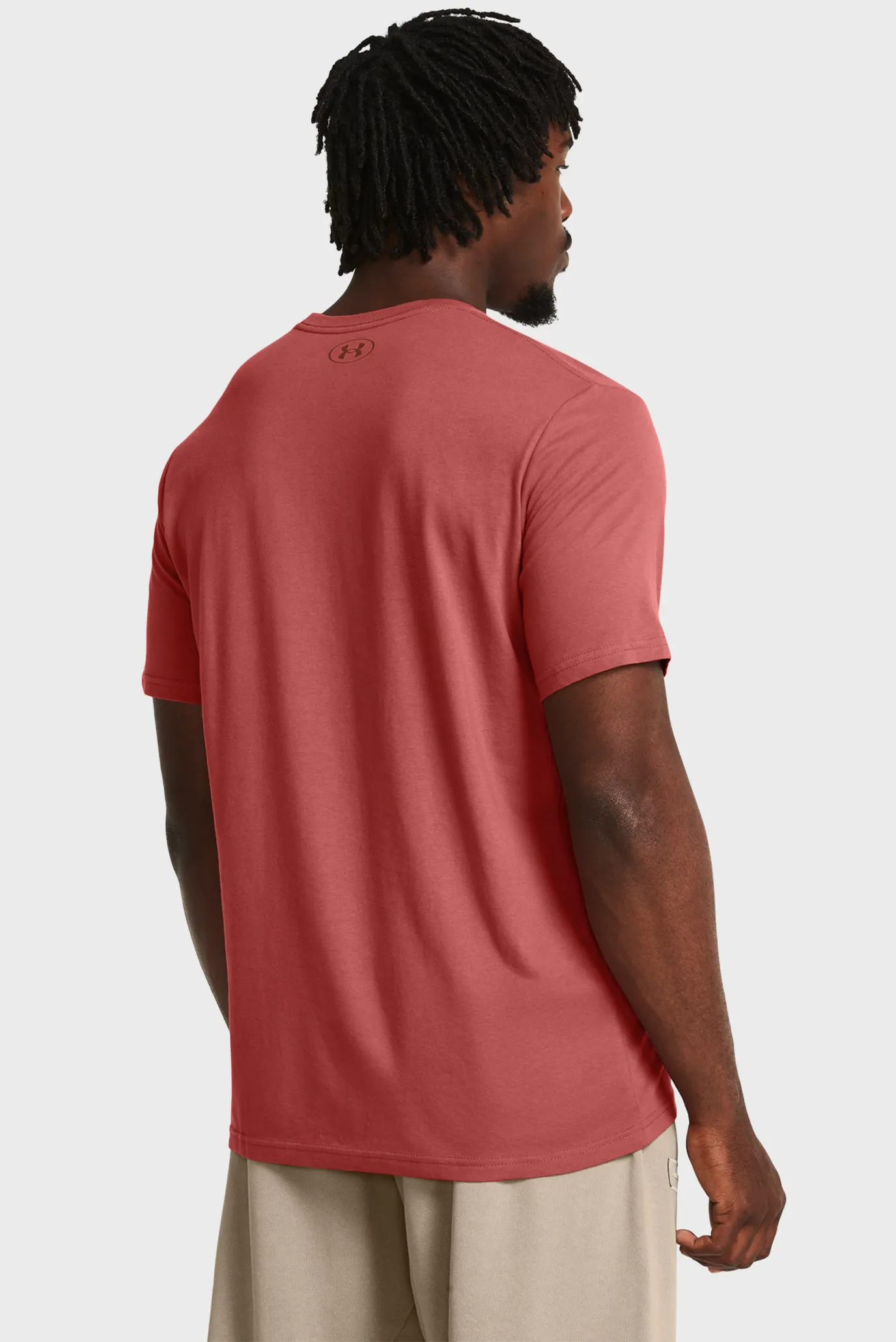 Чоловіча червона футболка UA Colorblock Wordmark SS 2