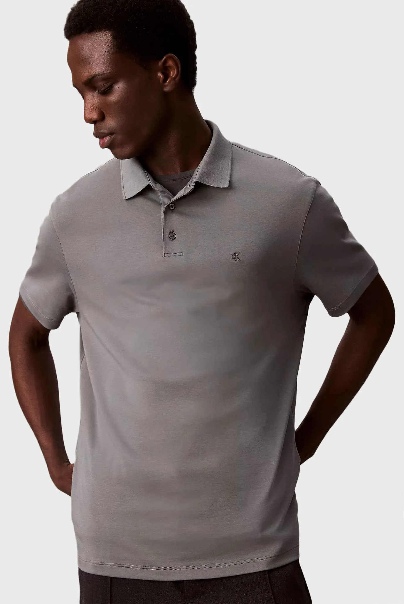 Чоловіче сіре поло SUPIMA 4