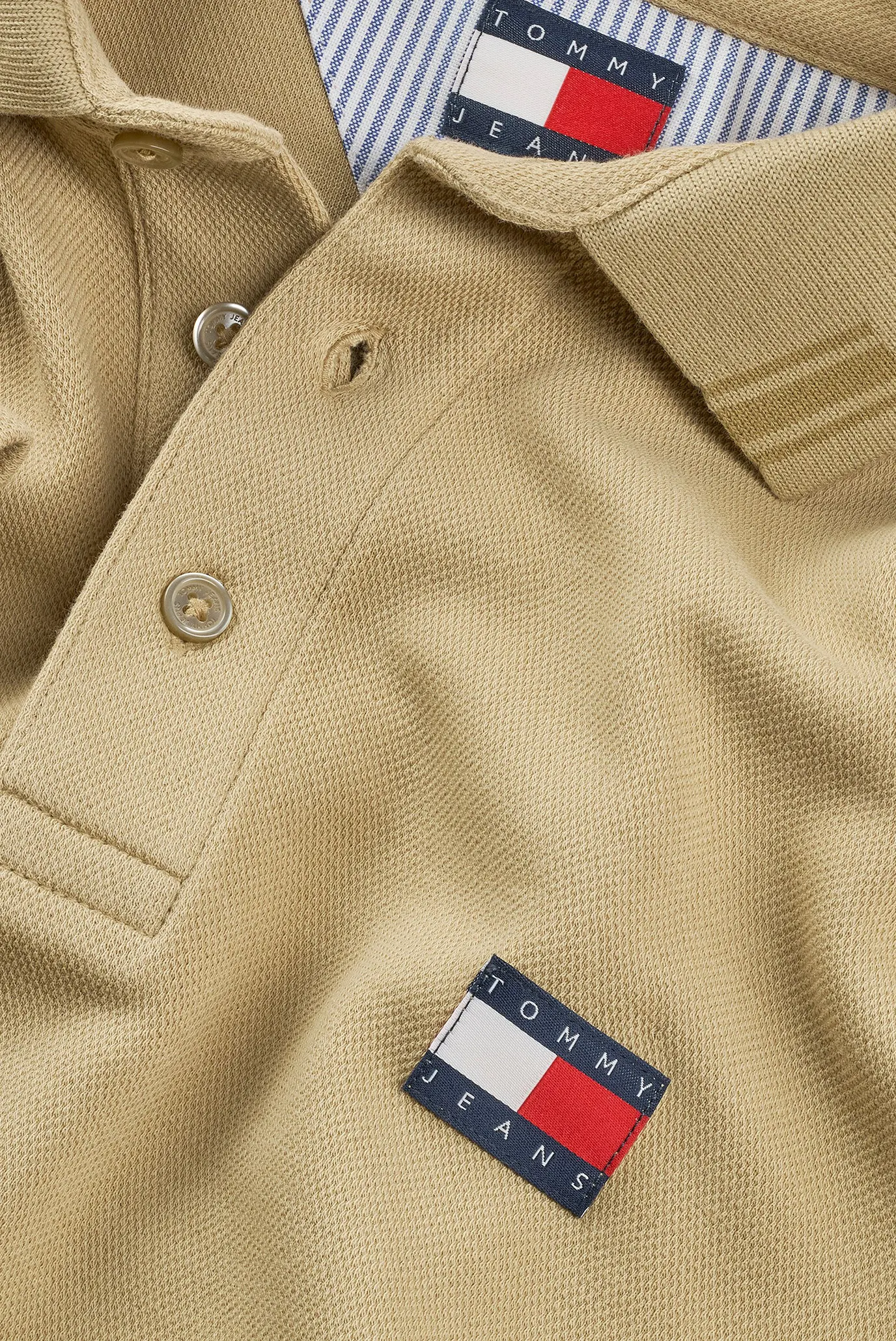 Чоловіче бежеве поло BRANDED NECK 5