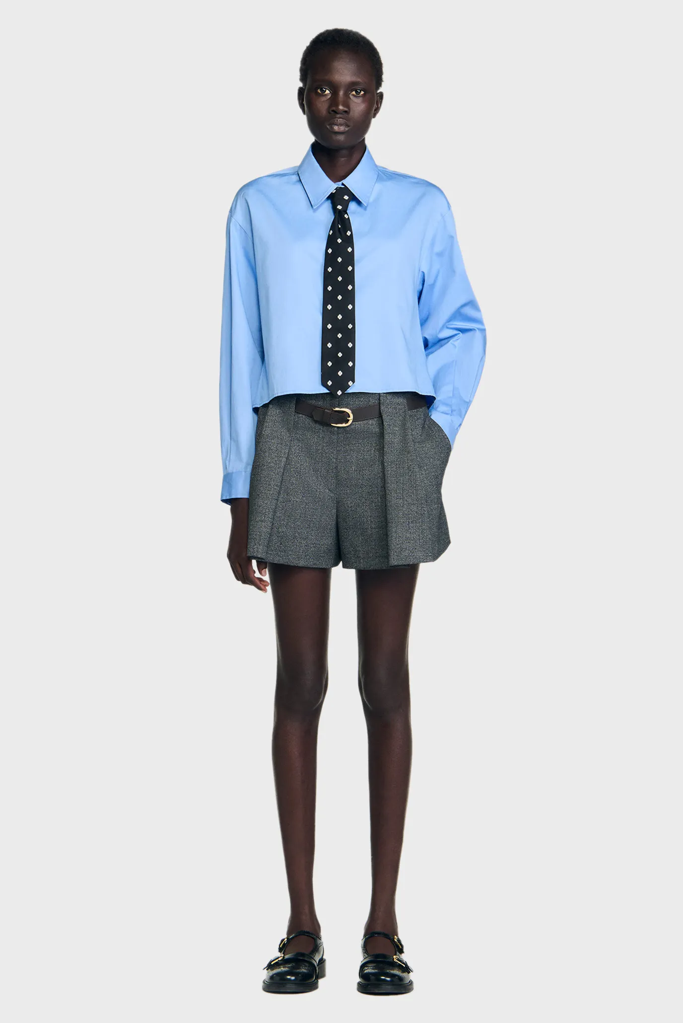 Жіноча блакитна сорочка 5