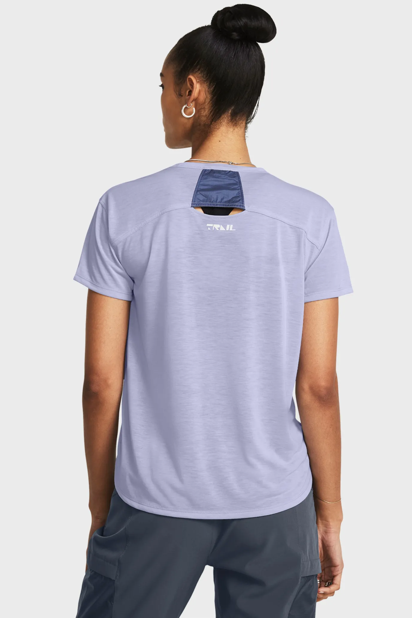 Жіноча бузкова футболка UA Run Trail SS 2