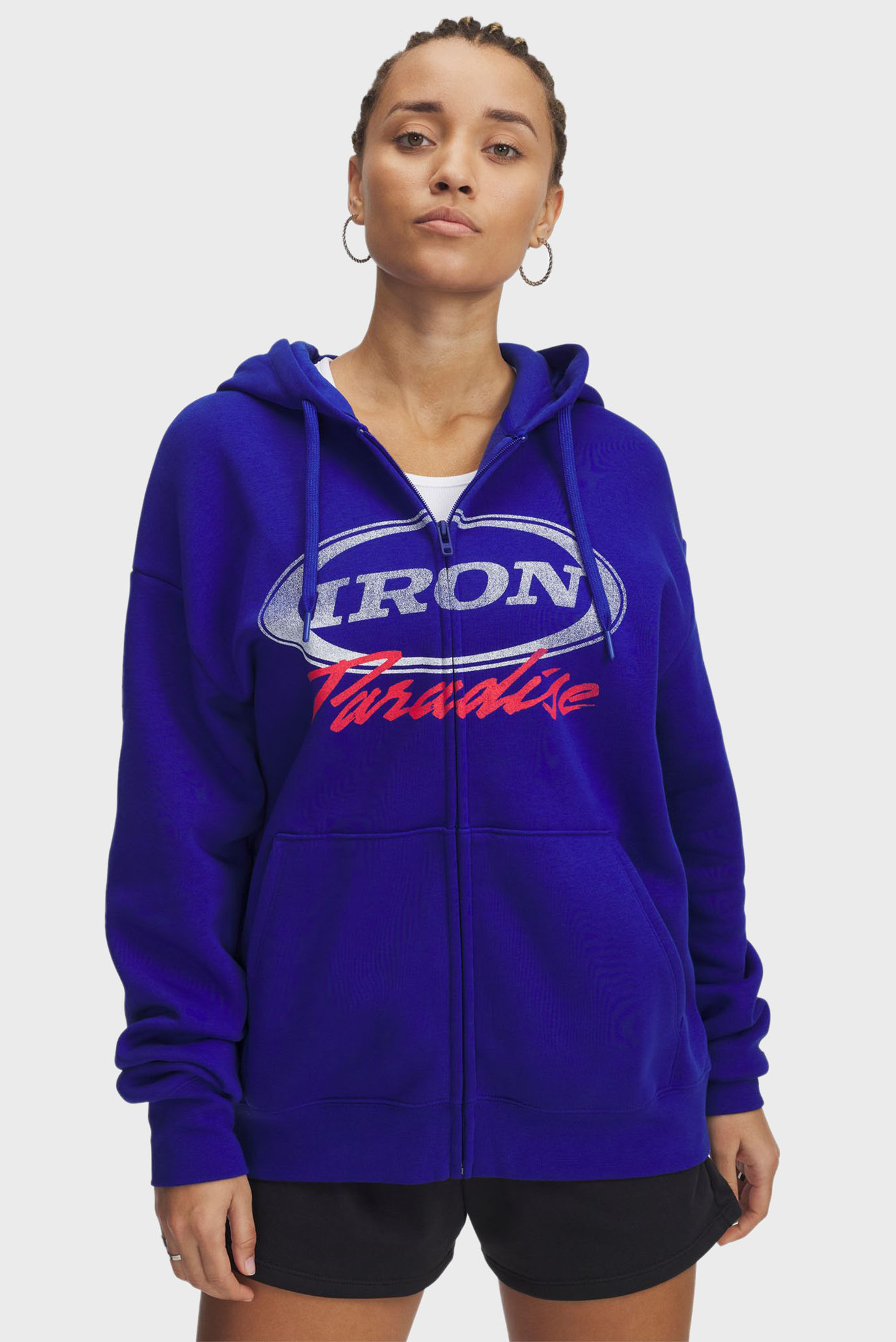 Женское синее худи Pjt Rck IP FZ Синий XS Under Armour 1389701-400 Женское синее худи Pjt Rck IP FZ Синий XS Under Armour 1389701-400