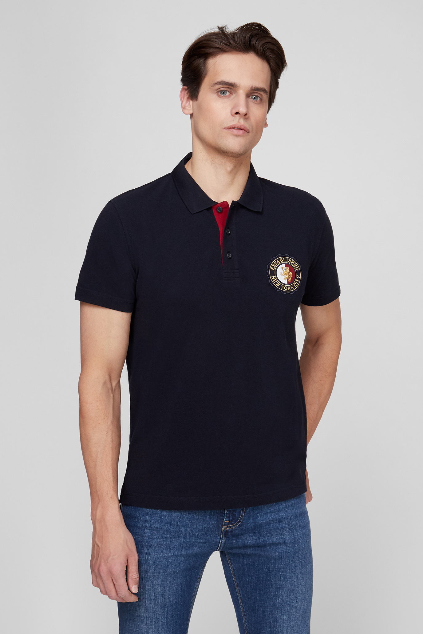 Мужское темно-синее поло Tommy Hilfiger MW0MW22508 — MD-Fashion