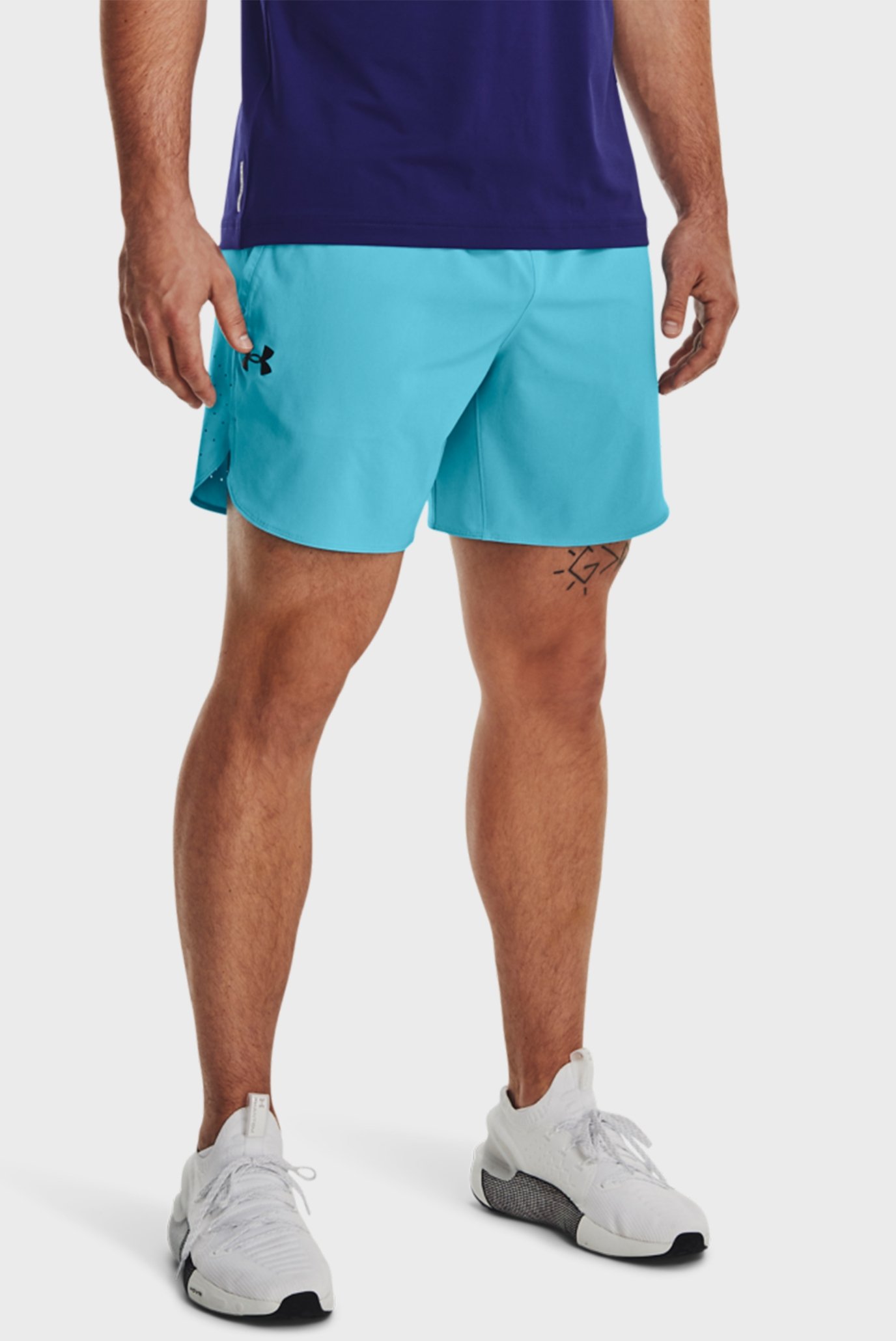 Чоловічі блакитні шорти UA Peak Woven Shorts 1