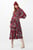 Женское бордовое платье с узором