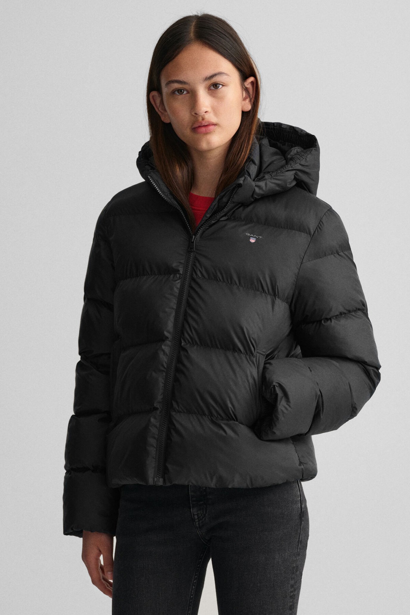 Детская черная куртка SHINY PUFFER 1