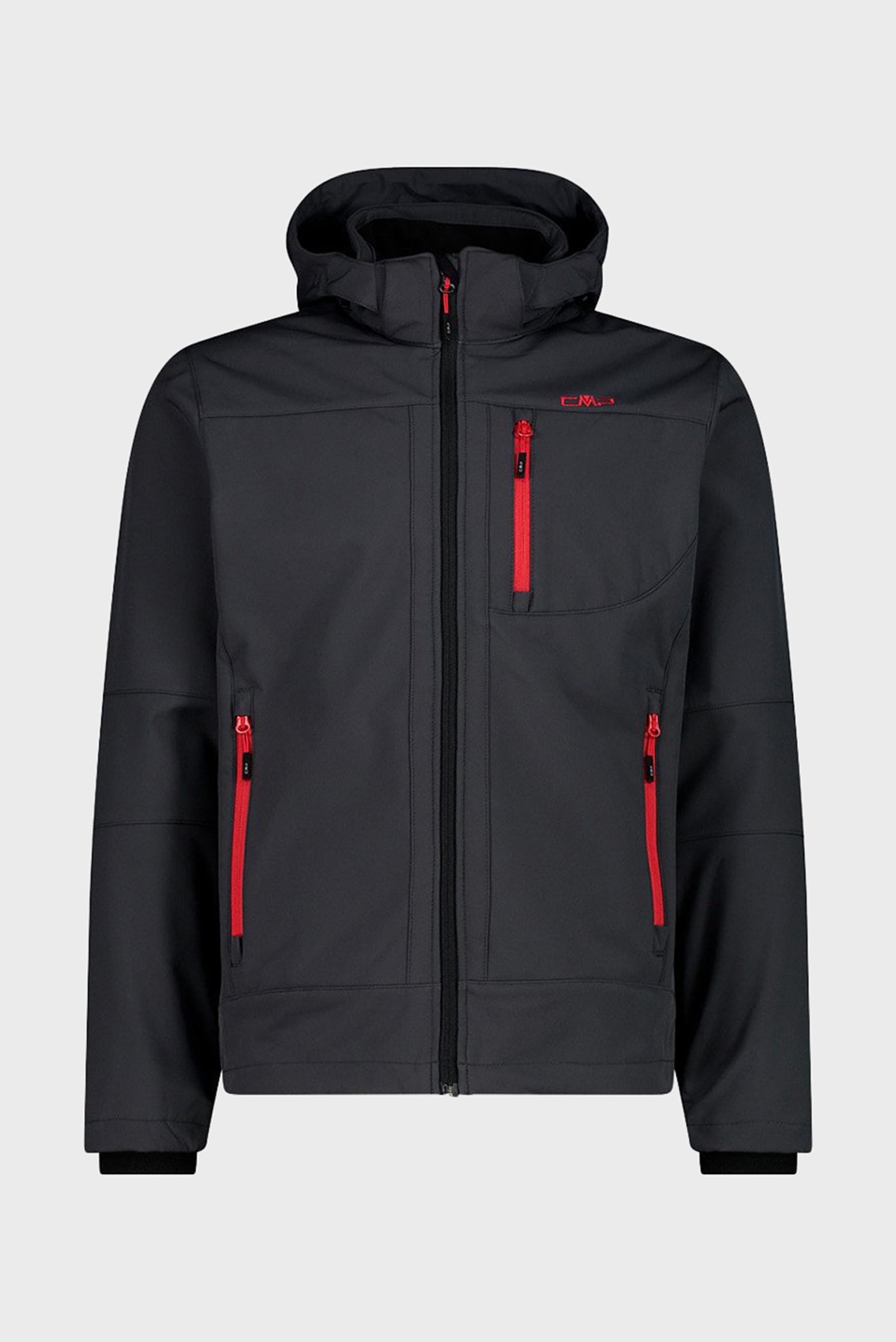 Чоловіча темно-сіра вітровка JACKET ZIP HOOD SOFTSHELL 1