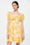 Жіноча жовта сукня з візерунком