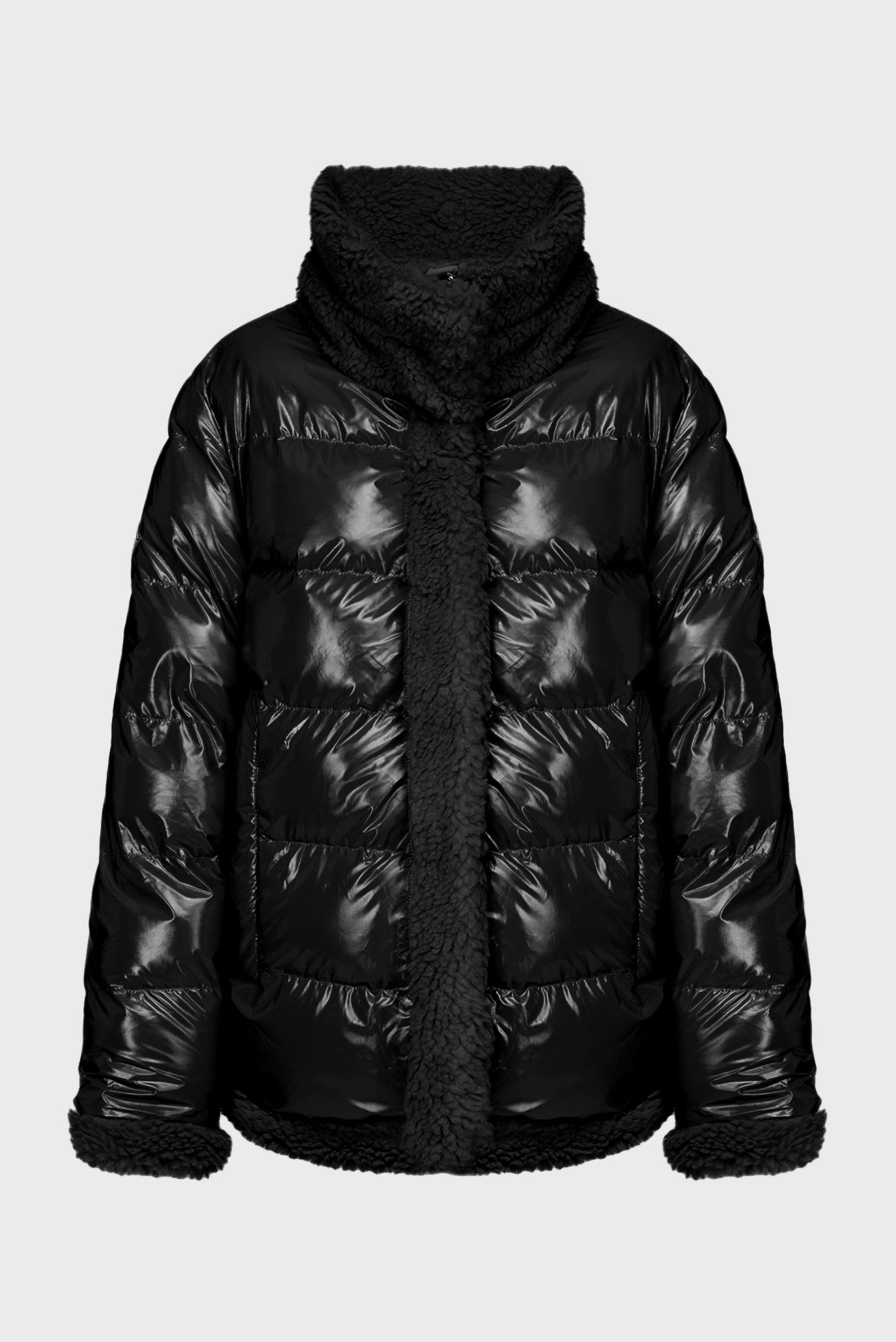 Женская черная двусторонняя куртка 1