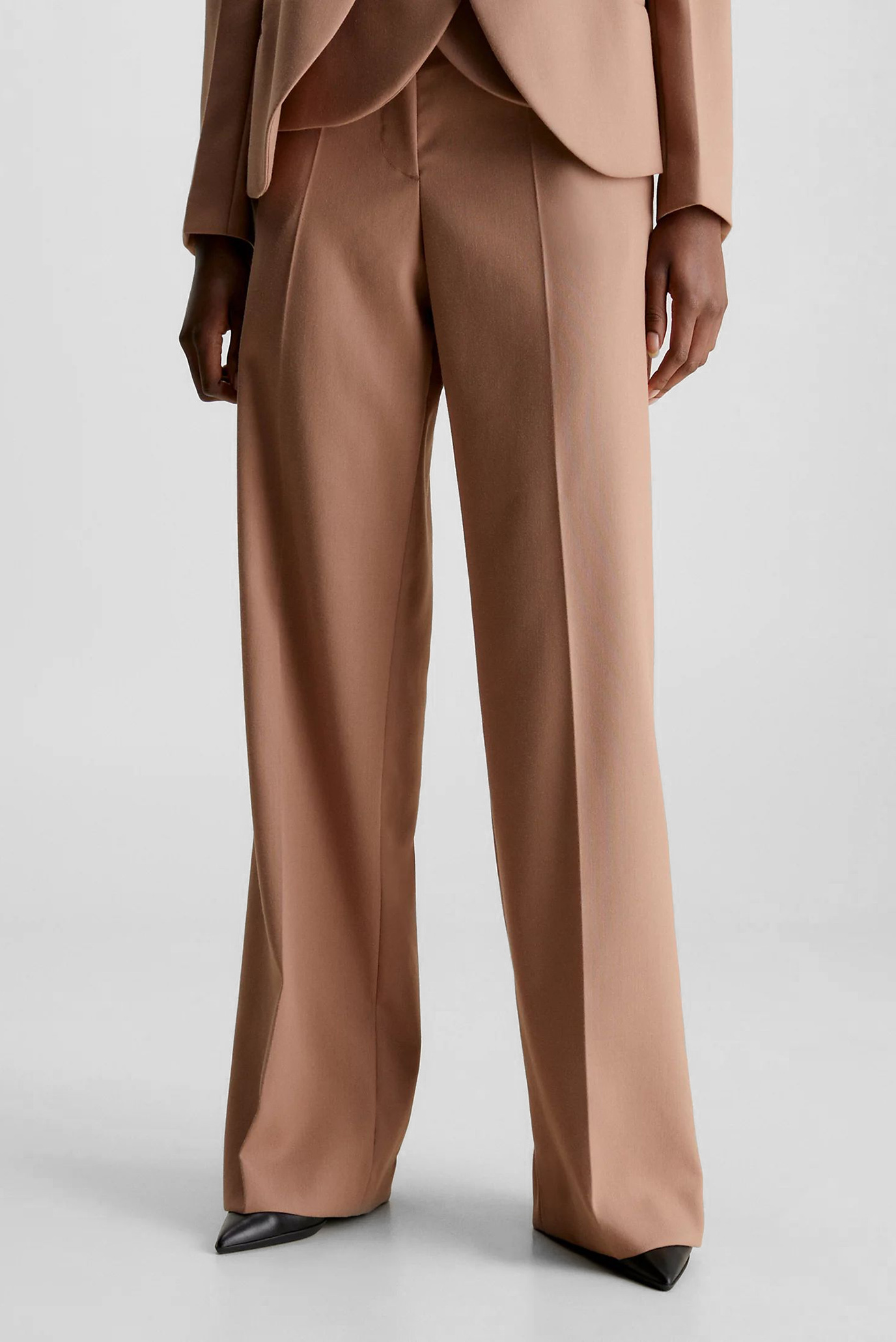 Женские коричневые брюки MODULAR TAILORED WIDE  PANT 1