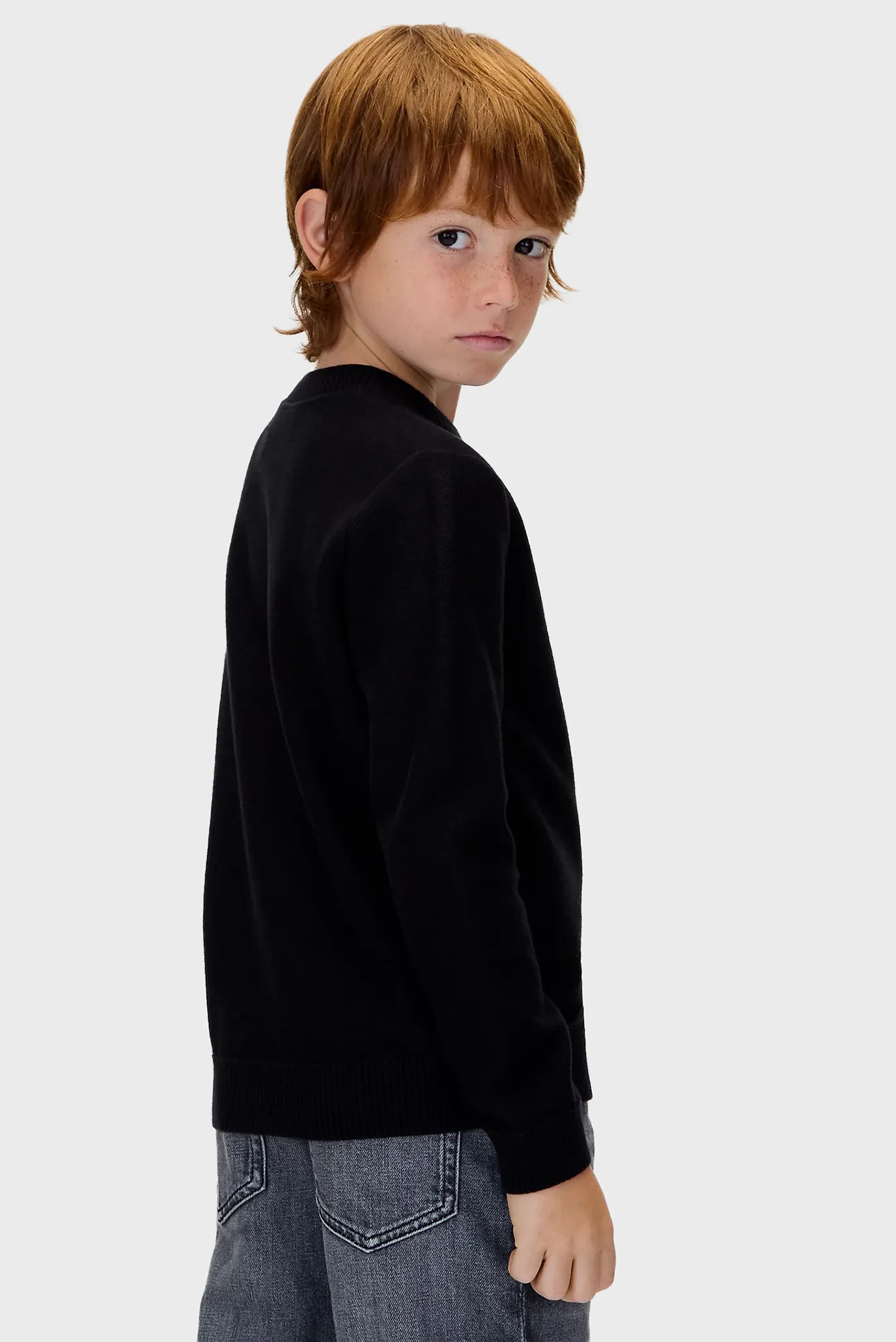 Детский черный джемпер LABEL 3