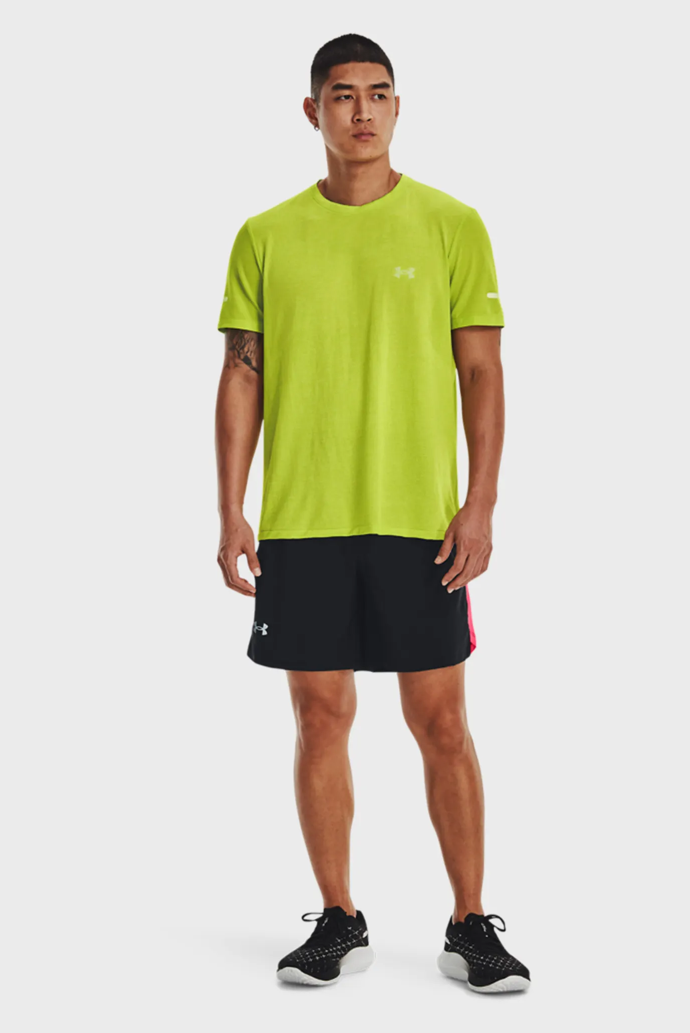 Мужская салатовая футболка UA SEAMLESS STRIDE SS 2