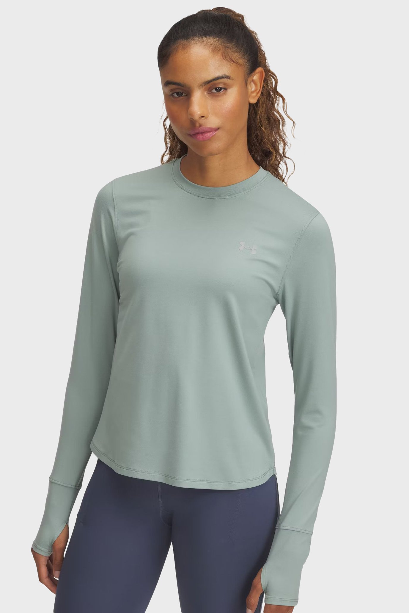 Женский мятный лонгслив UA Launch Pro Longsleeve Ментоловый M Under Armour 1386339-348 Женский мятный лонгслив UA Launch Pro Longsleeve Ментоловый M Under Armour 1386339-348