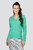 Женский зеленый пуловер