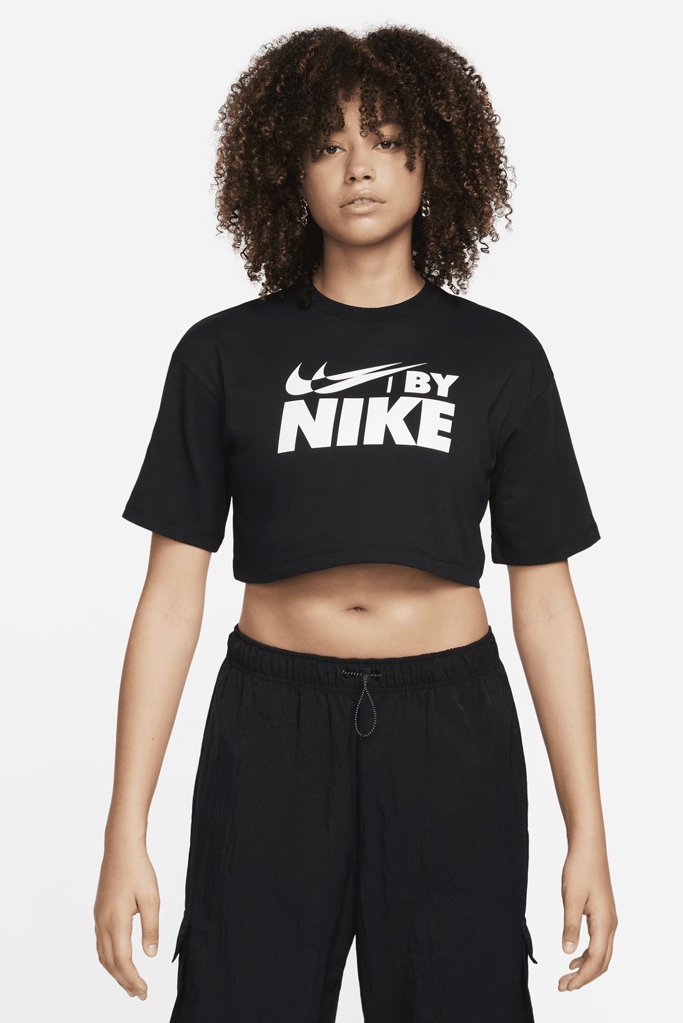 Женская черная футболка W NSW CROP TEE GLS 1