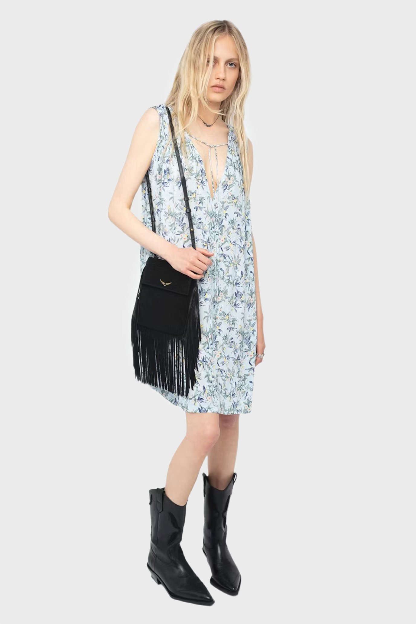 Женское голубое платье с узором Rimatis Голубой S ZADIG&VOLTAIRE WWDR02566_CLOUD Женское голубое платье с узором Rimatis Голубой S ZADIG&VOLTAIRE WWDR02566_CLOUD
