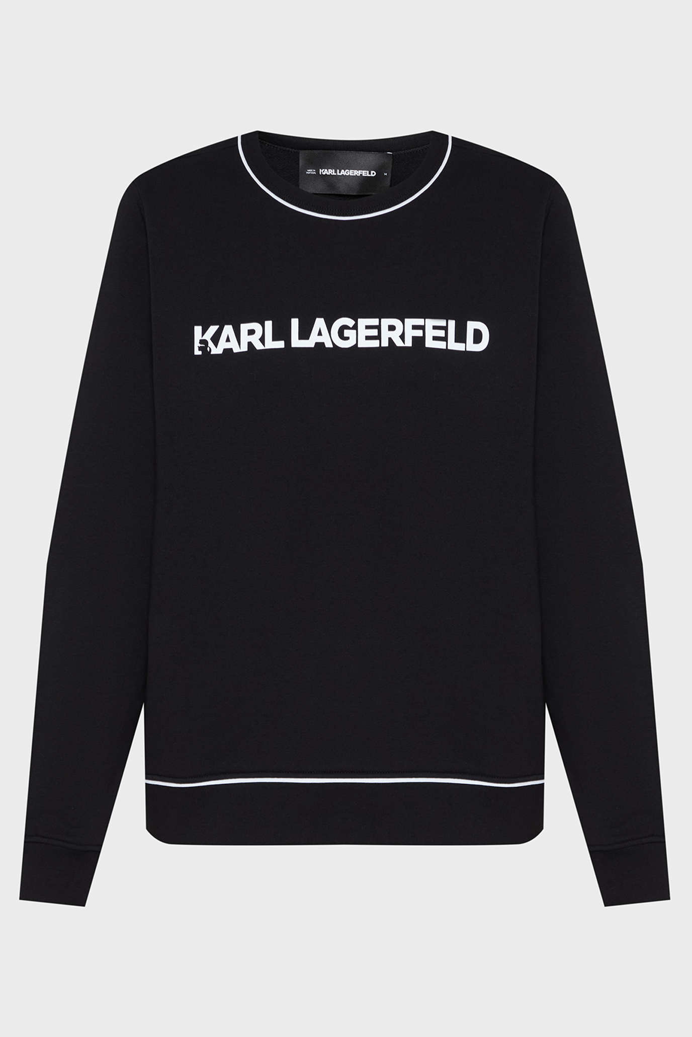 Женский черный свитшот LOGO PIPING Черный XL Karl Lagerfeld A2W20066 Женский черный свитшот LOGO PIPING Черный XL Karl Lagerfeld A2W20066