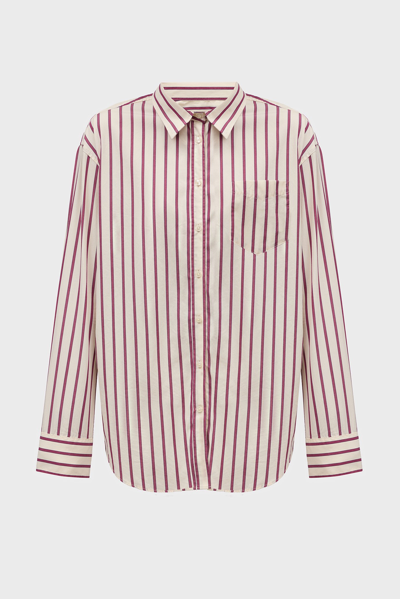 Жіноча бежева сорочка у смужку REL STRIPED POPLIN SHIRT 1