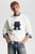 Чоловічий білий світшот MONOGRAM APPLIQUE CREWNECK