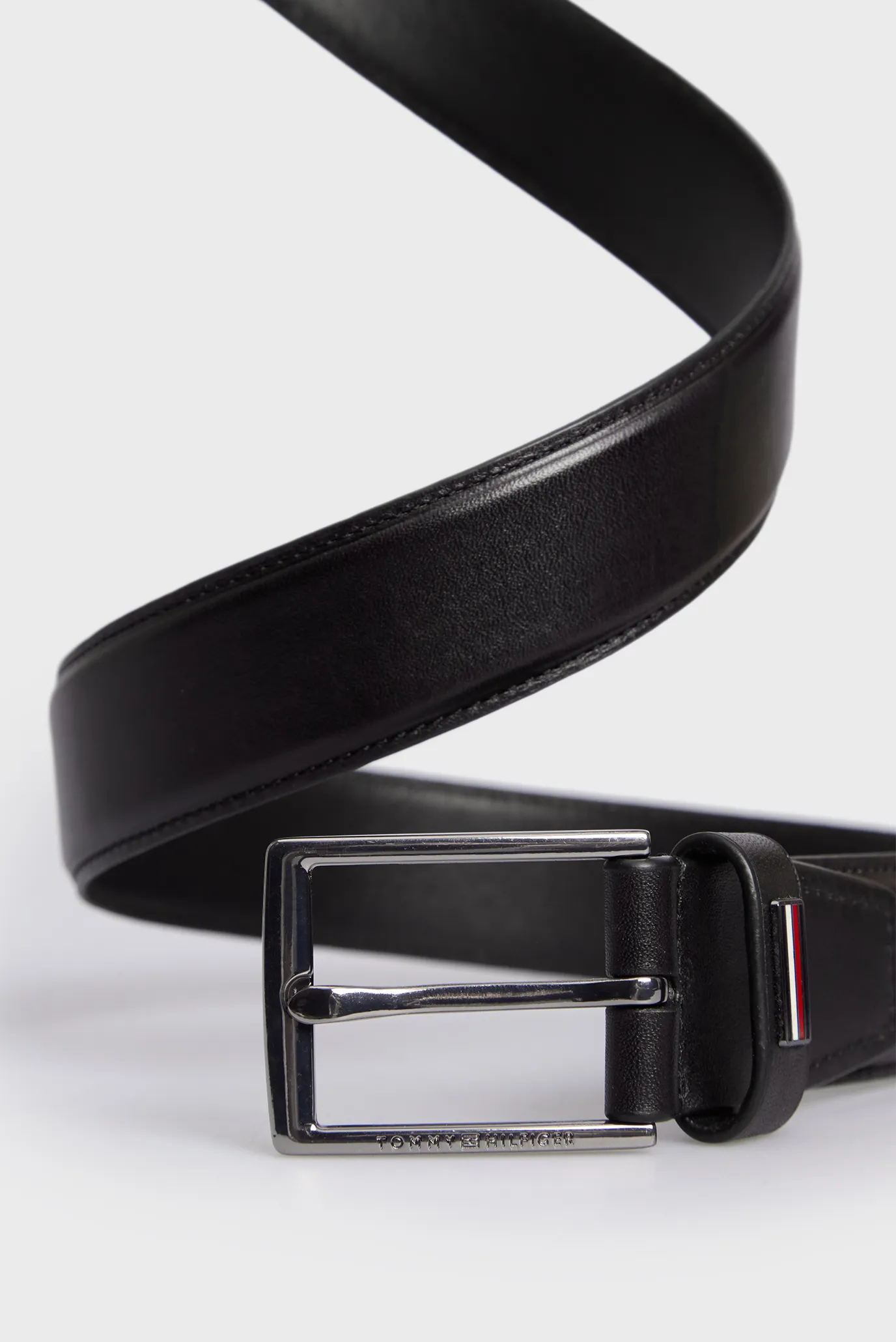 Мужской черный кожаный ремень BUSINESS 3.5 2