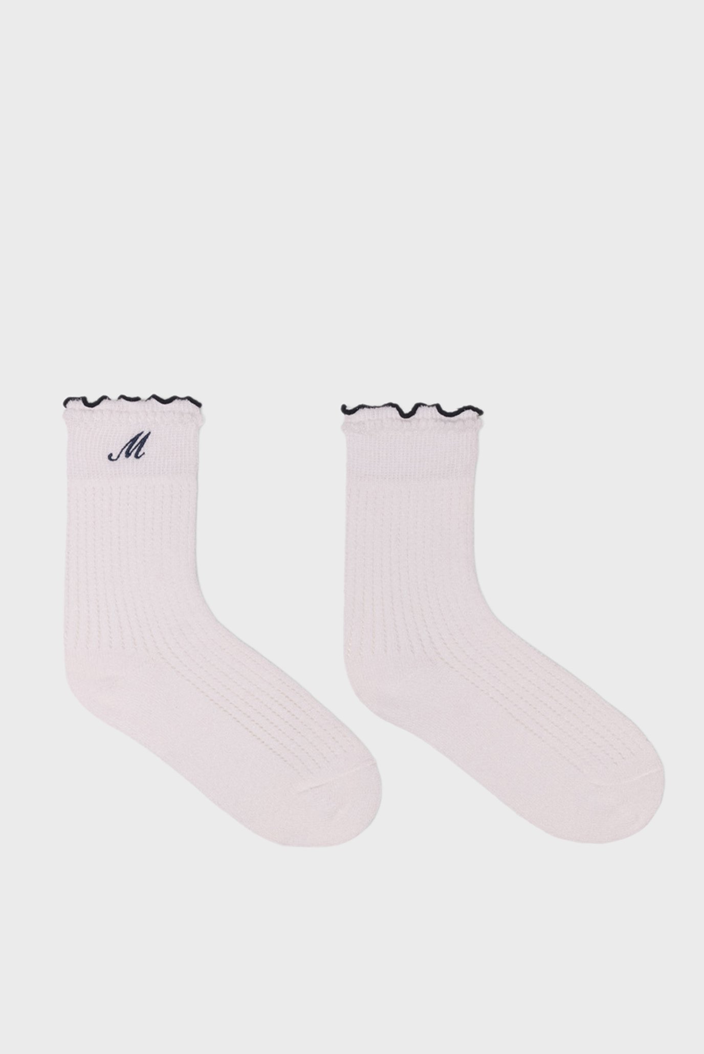 Женские белые носки Белый ONESIZE MAJE MFABO00459_White Женские белые носки Белый ONESIZE MAJE MFABO00459_White