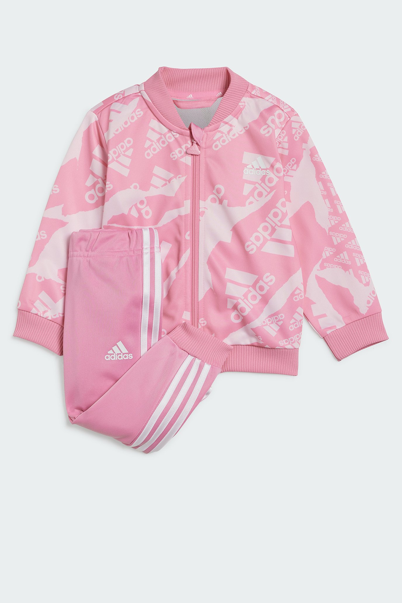 Детский розовый спортивный костюм (спортивная кофта, брюки) Essentials Allover Printed Kids 1