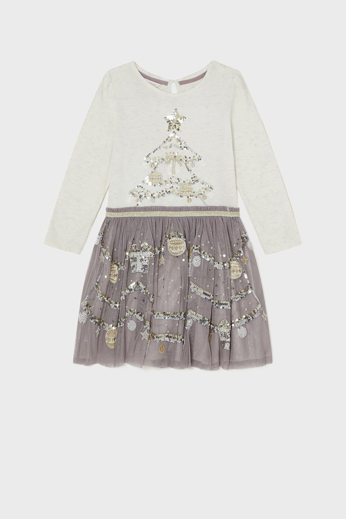 Дитяча сіра сукня DISCO CHRISTMAS TREE 1