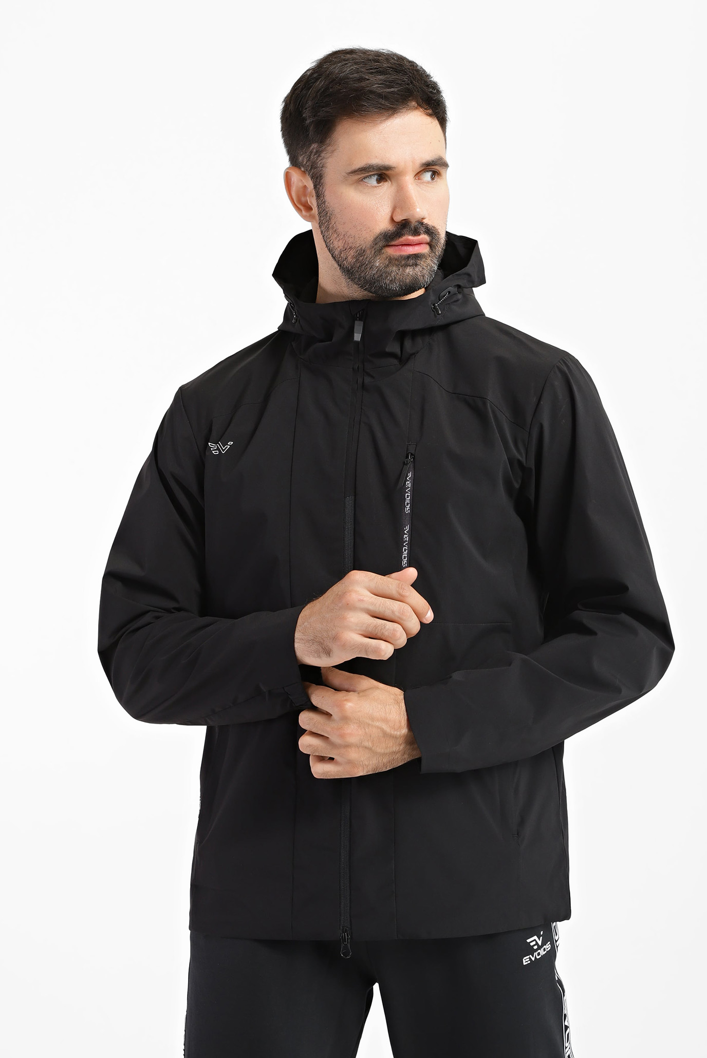 Мужская черная ветровка Algedi Evoids 312503-010 — MD-Fashion
