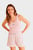 Женская розовая пижама (топ, шорты)