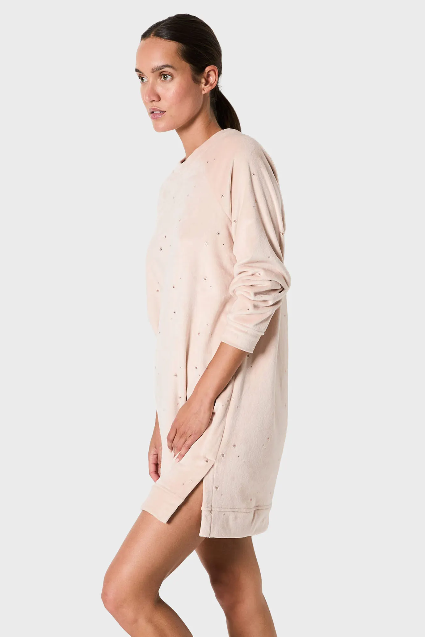 Женская бежевая ночная рубашка с узором MIKAL 3