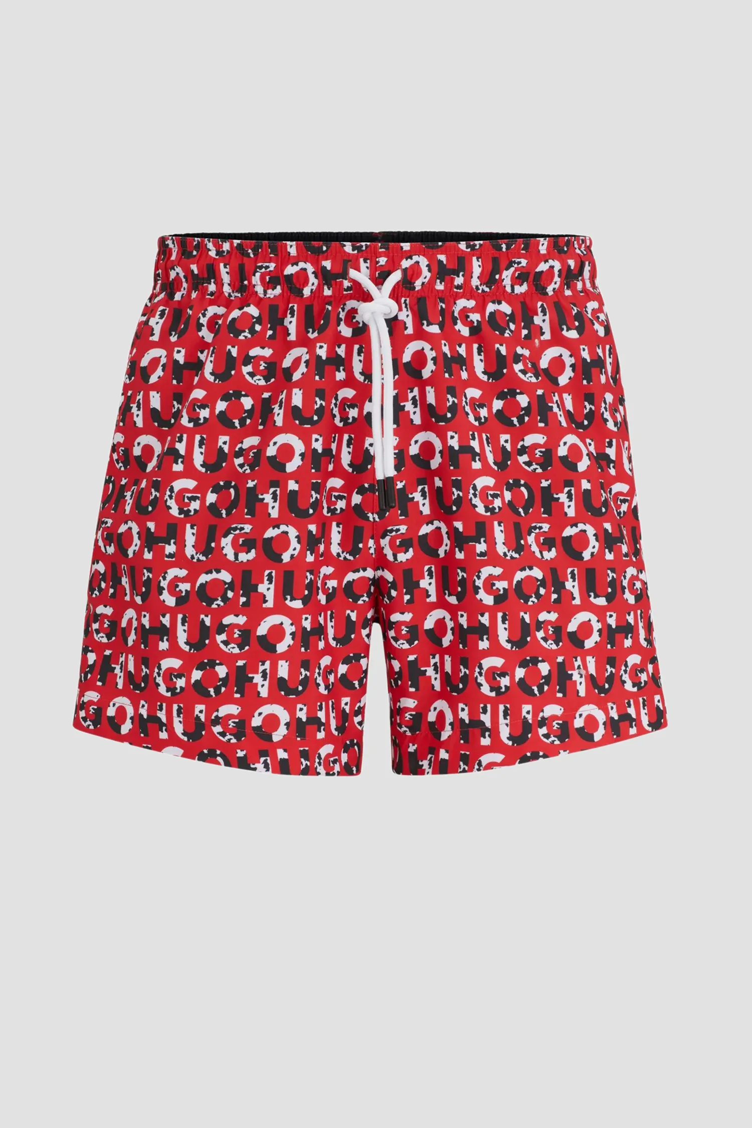 Мужские красные плавательные шорты с узором 4