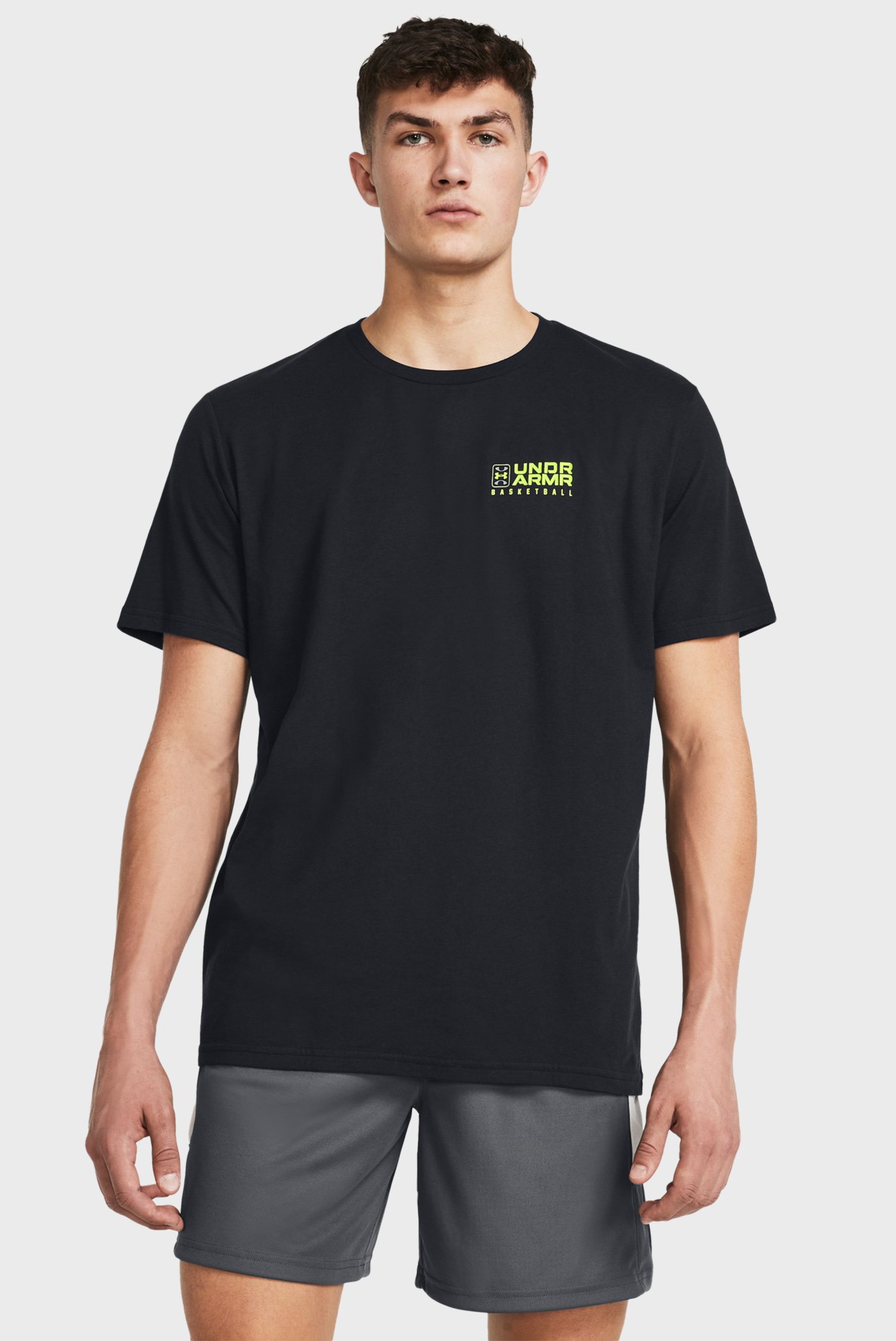 Мужская черная футболка UA Bball Logo Court SS 1