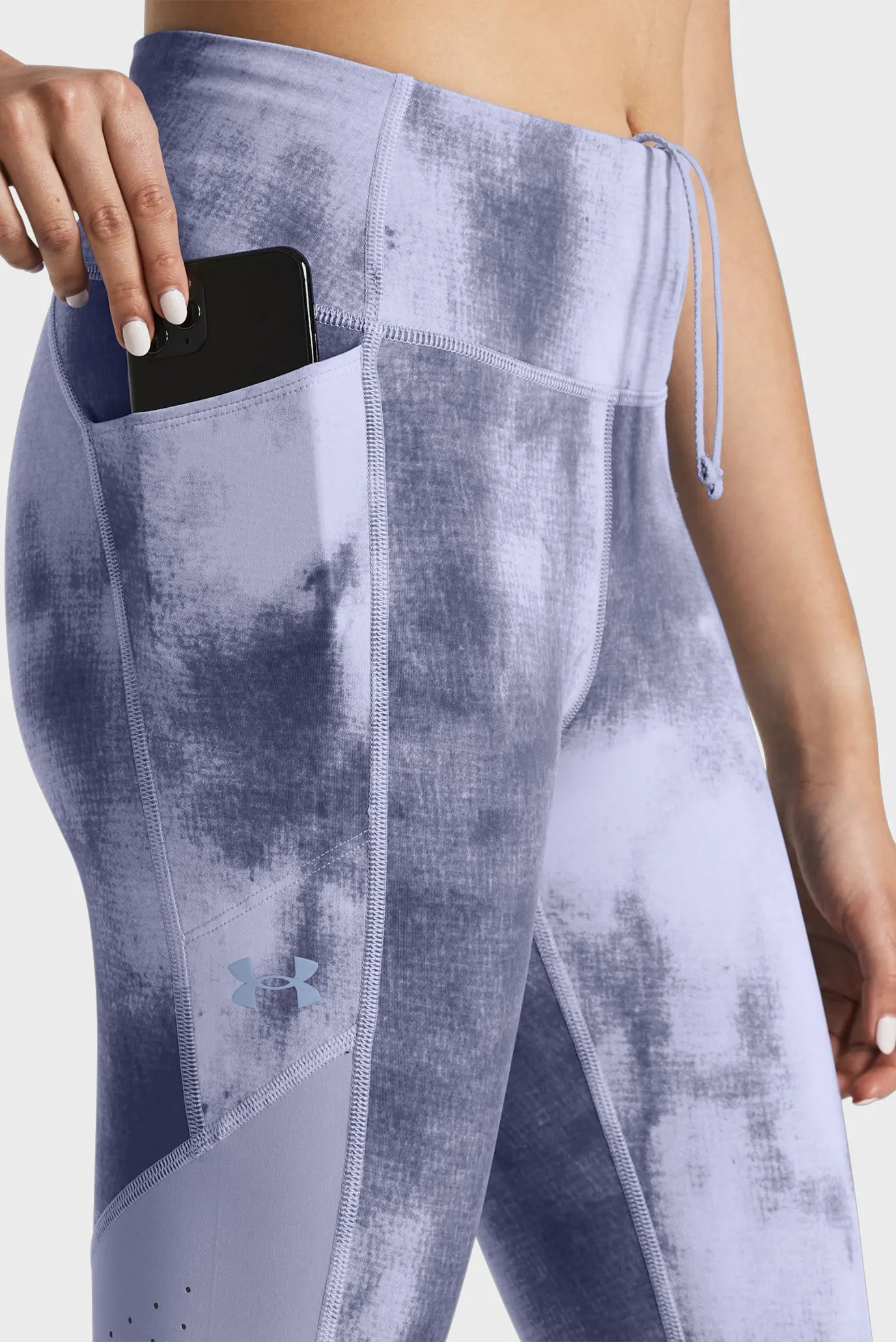 Жіночі бузкові тайтси UA Fly Fast Ankle Print Tgt 4