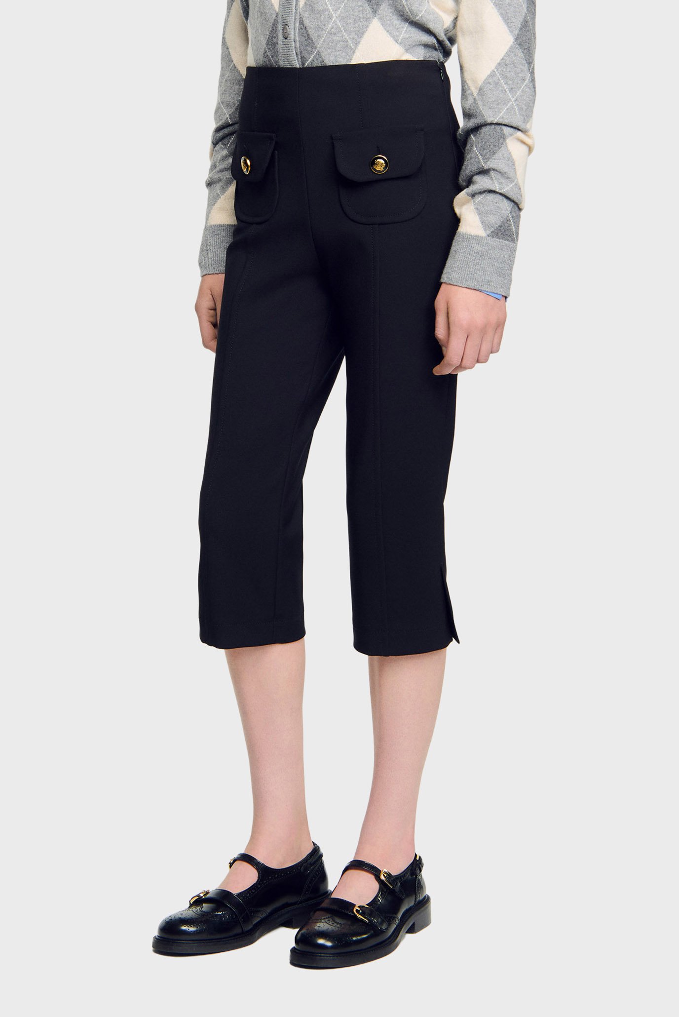 Женские черные брюки Черный 34 Sandro SFPPA01746_Black Женские черные брюки Черный 34 Sandro SFPPA01746_Black