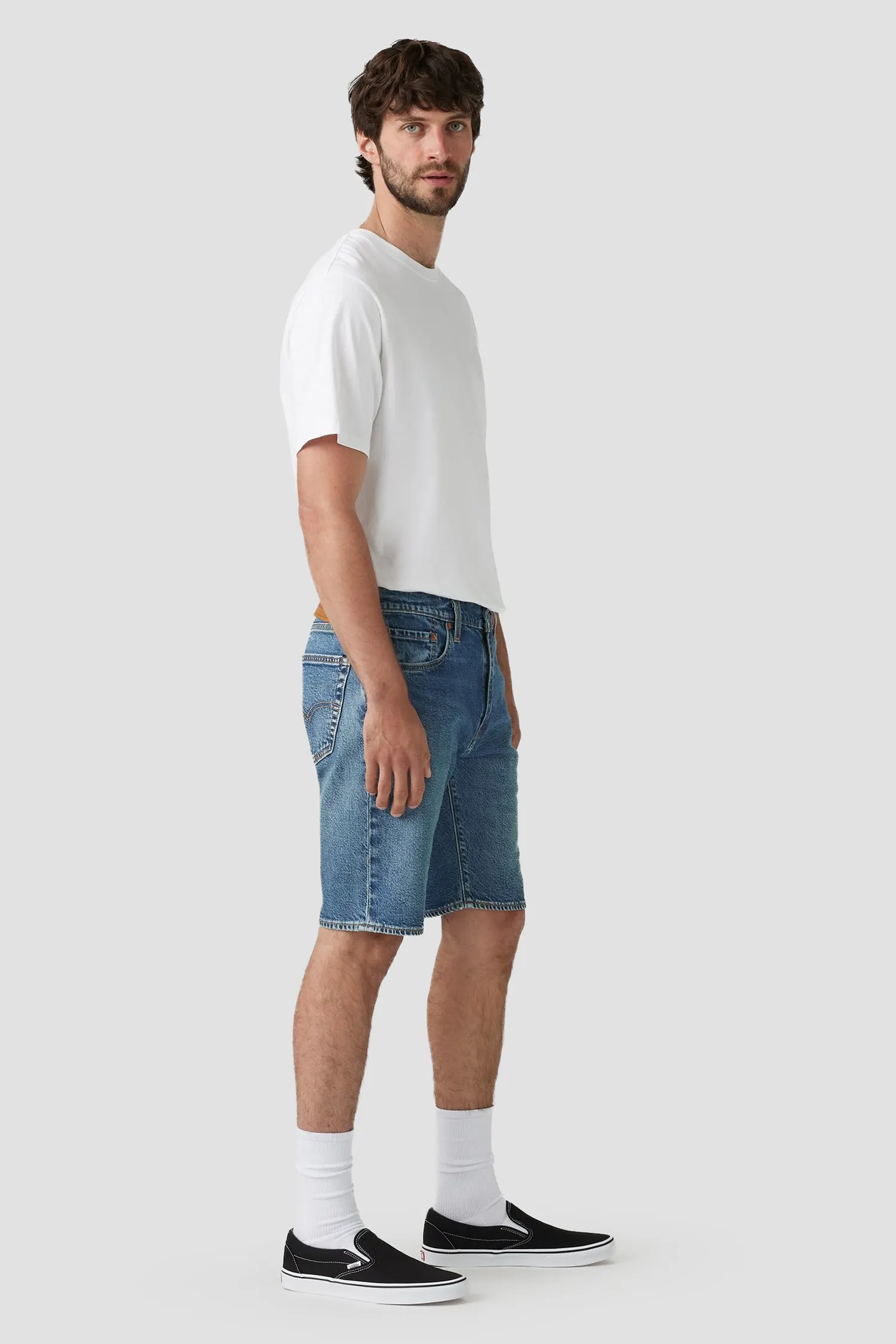 Чоловічі сині джинсові шорти 4