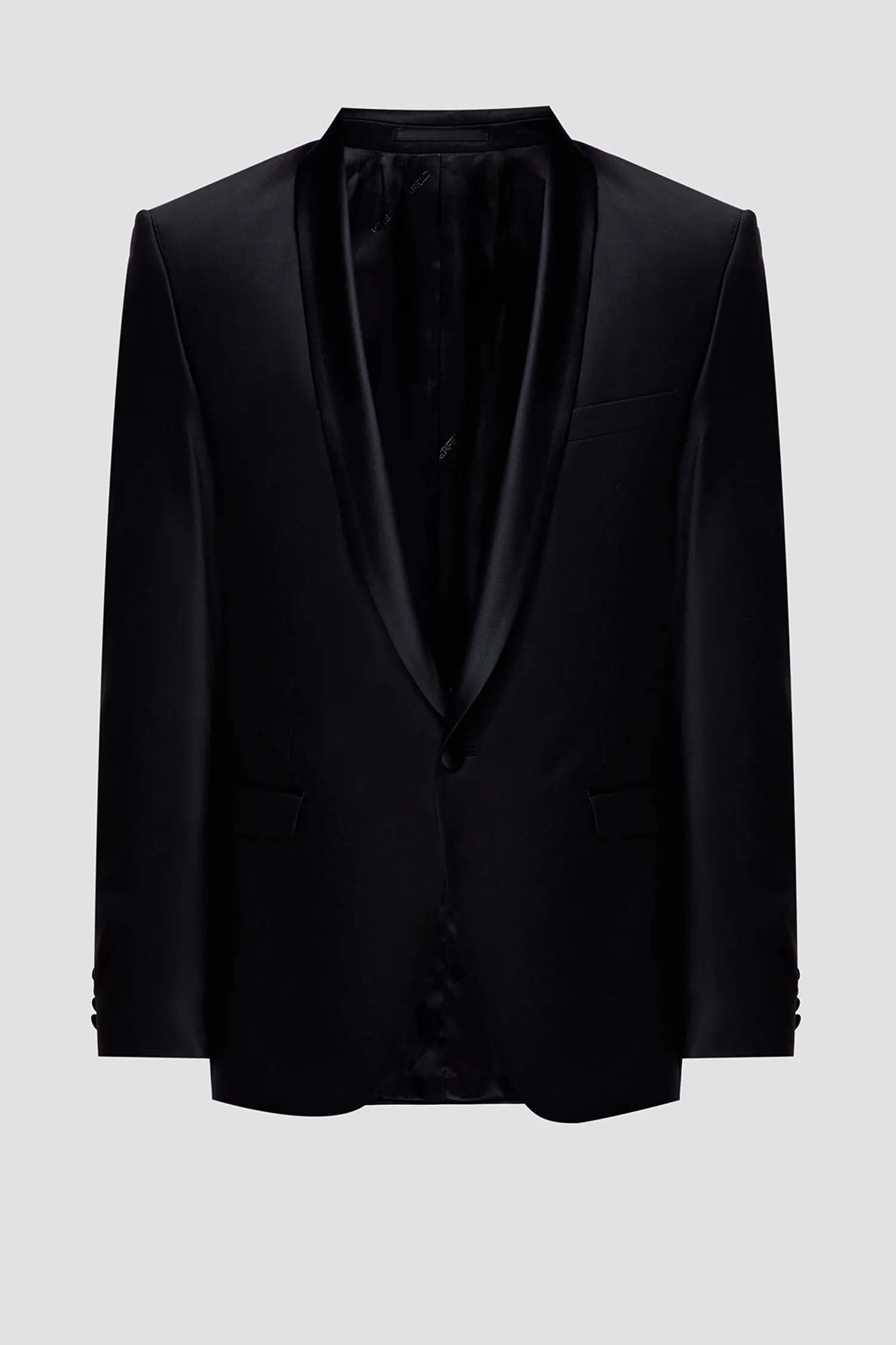 Мужской черный шерстяной пиджак 5