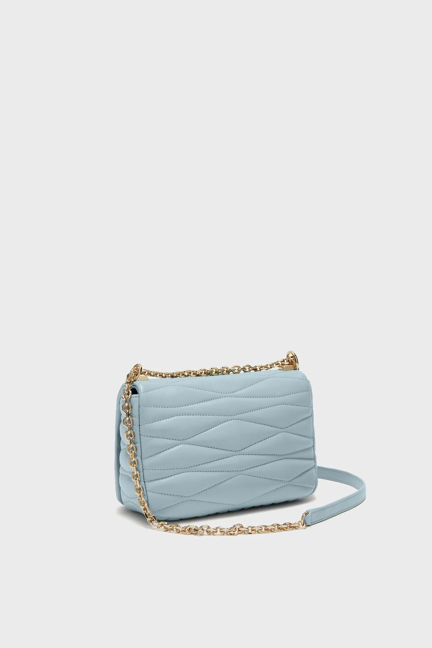 Женская голубая кожаная сумка 3