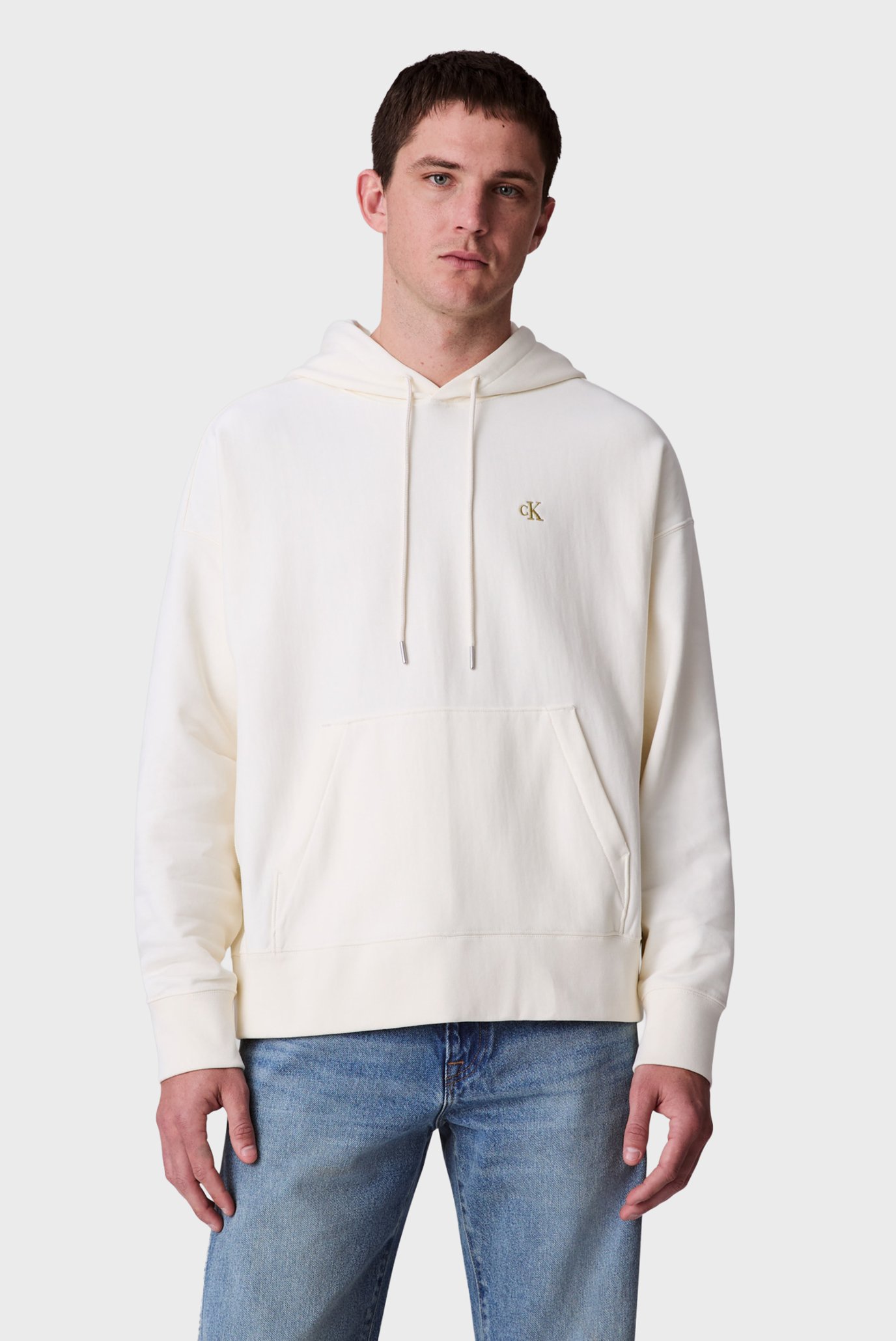Мужское белое худи PREMIUM TERRY MONOGRAM Белый S Calvin Klein Jeans LV04RC278G Мужское белое худи PREMIUM TERRY MONOGRAM Белый S Calvin Klein Jeans LV04RC278G