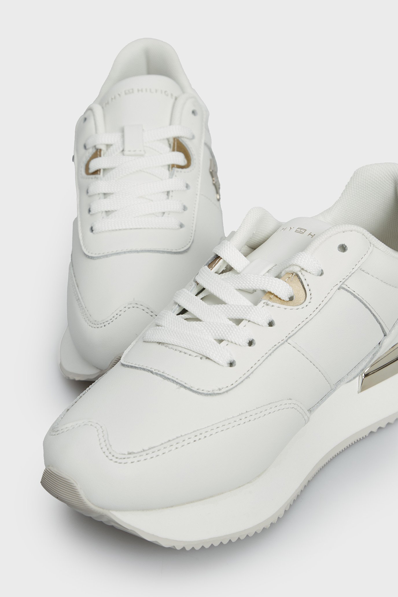 ！t12t9y5m7n7！【ほぼ未使用】MEYER HIGH Жіночі білі шкіряні кросівки TH ELEVATED FEMININE RUNNER HW