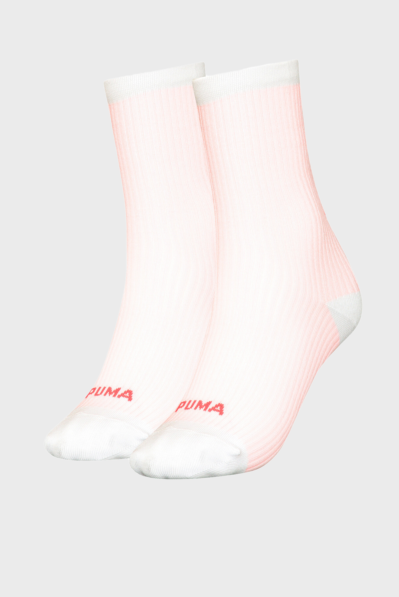 Женские розовые носки (2 пары) PUMA WOMEN CAT LOGO RIB SOCK 1