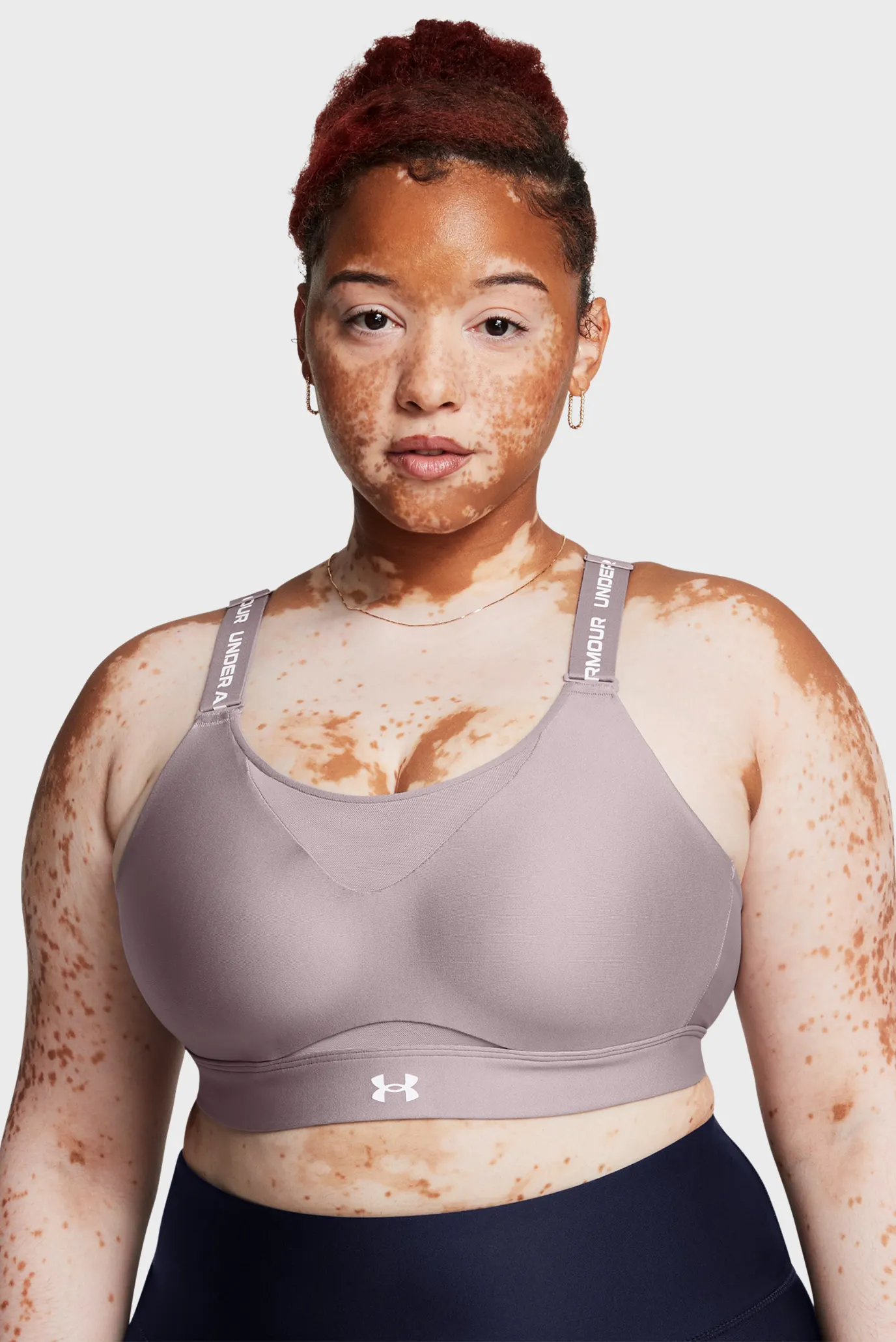 Жіночий сірий топ UA Infinity High 2.0 Bra 4