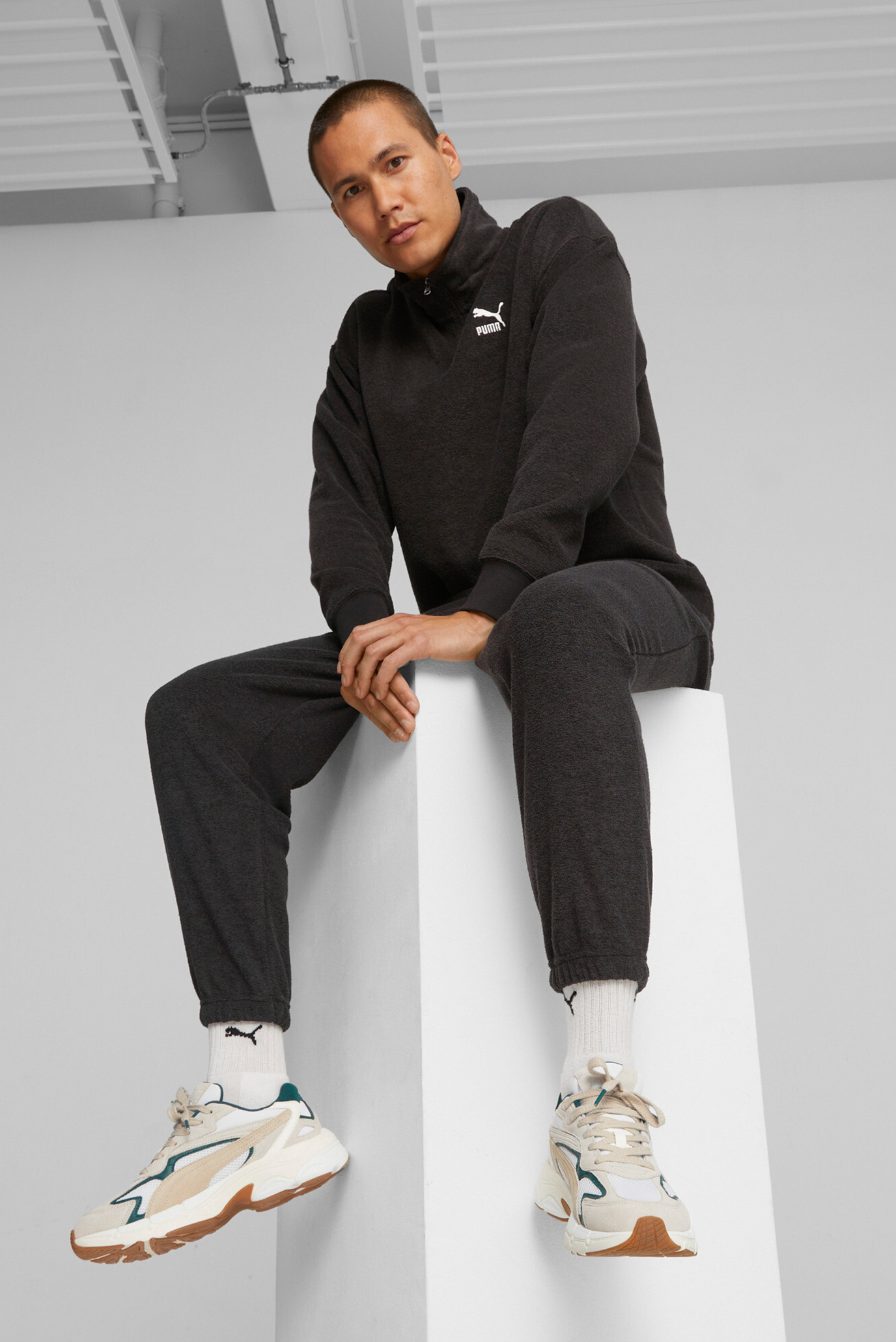 Puma men's fleece sweatpants best sale