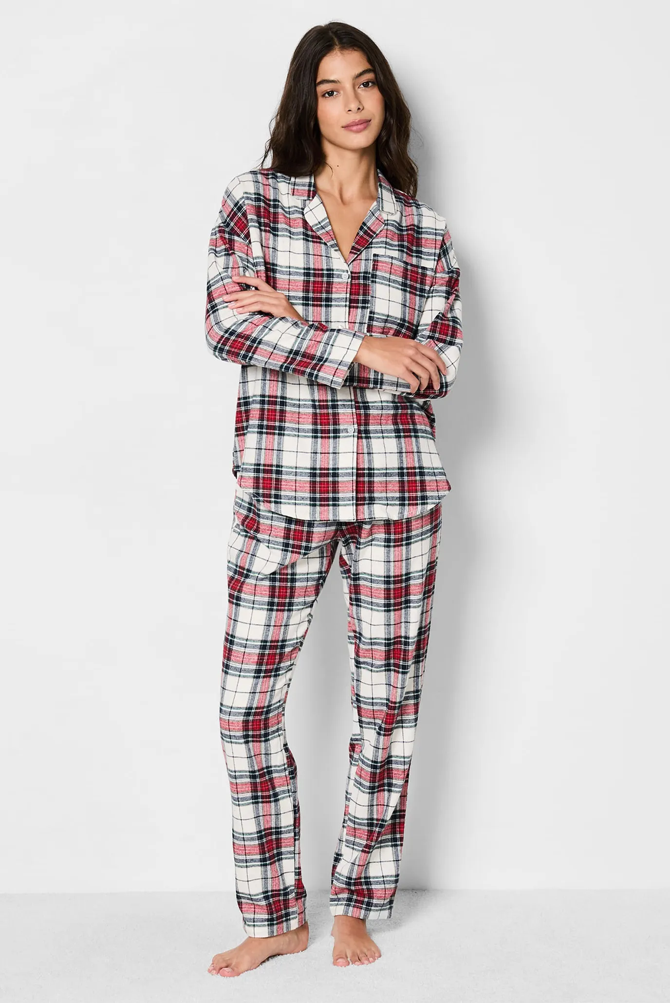 Жіноча картата піжама (сорочка, брюки) GRIGOR 1