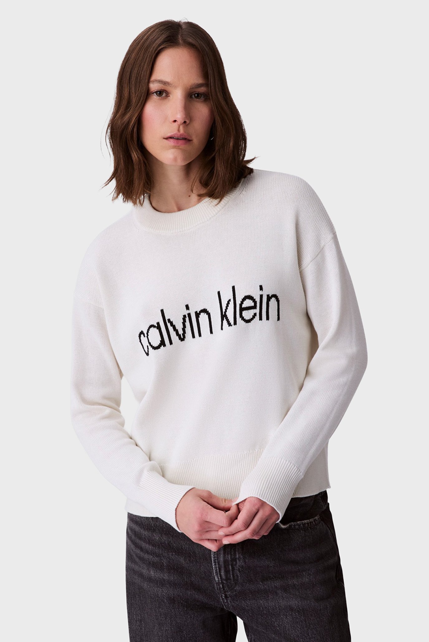 Женский белый джемпер Graphic Белый S Calvin Klein Jeans LV047C311G Женский белый джемпер Graphic Белый S Calvin Klein Jeans LV047C311G
