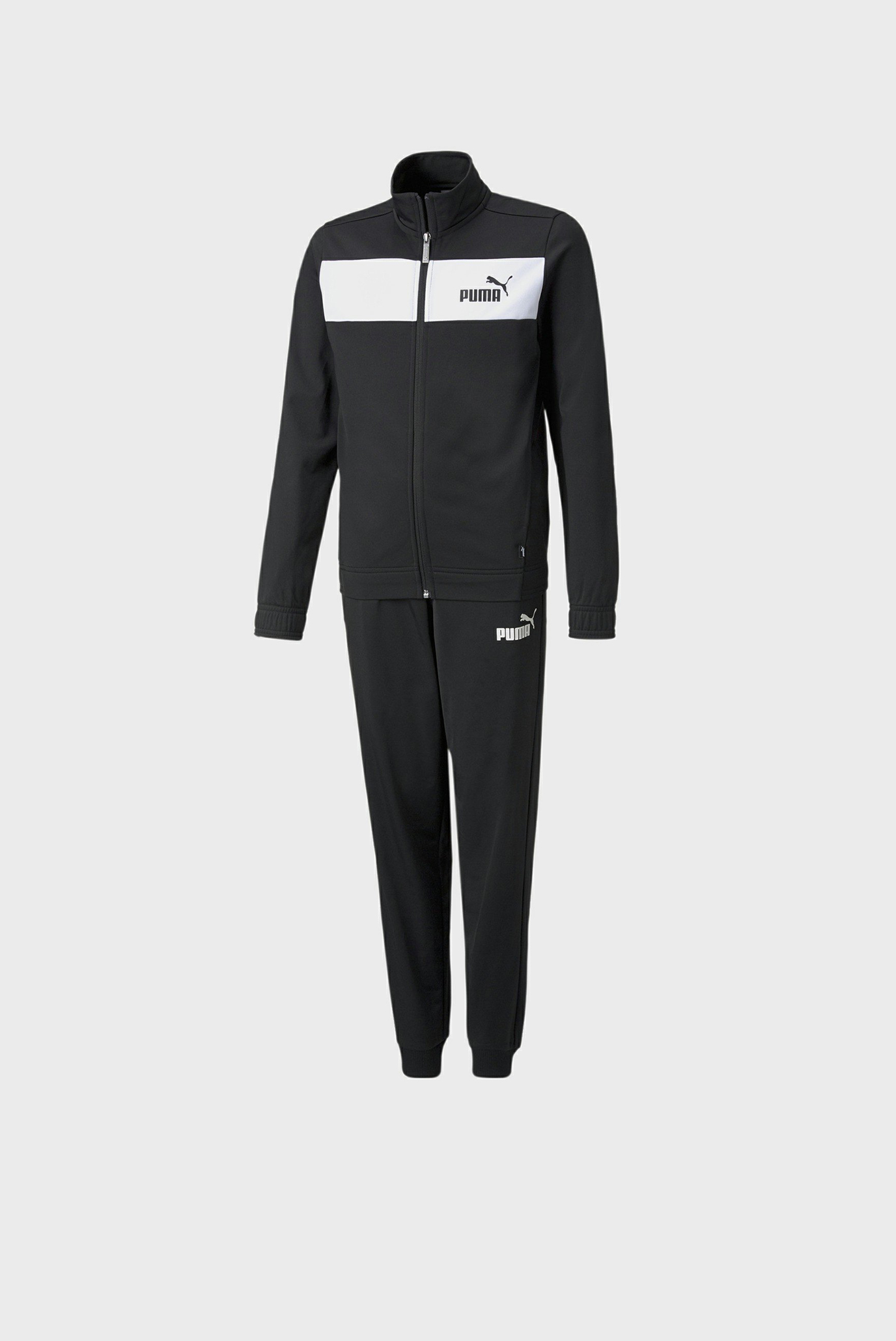 Детский черный спортивный костюм (кофта, брюки) Polyester Youth Tracksuit 1