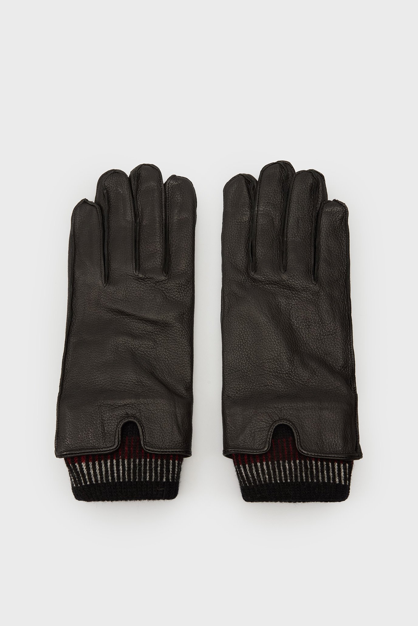 Чоловічі чорні шкіряні рукавички TH CORP MIXED MATERIAL GLOVES 1