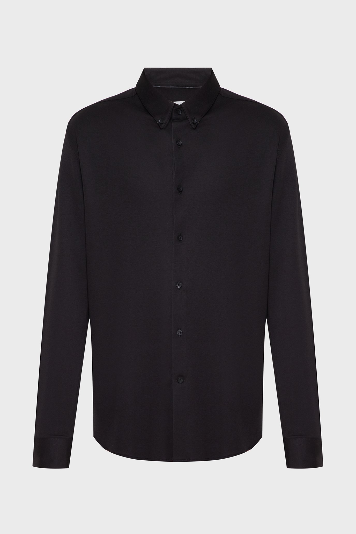 Мужская черная рубашка SMOOTH COTTON JERSEY SHIRT 1