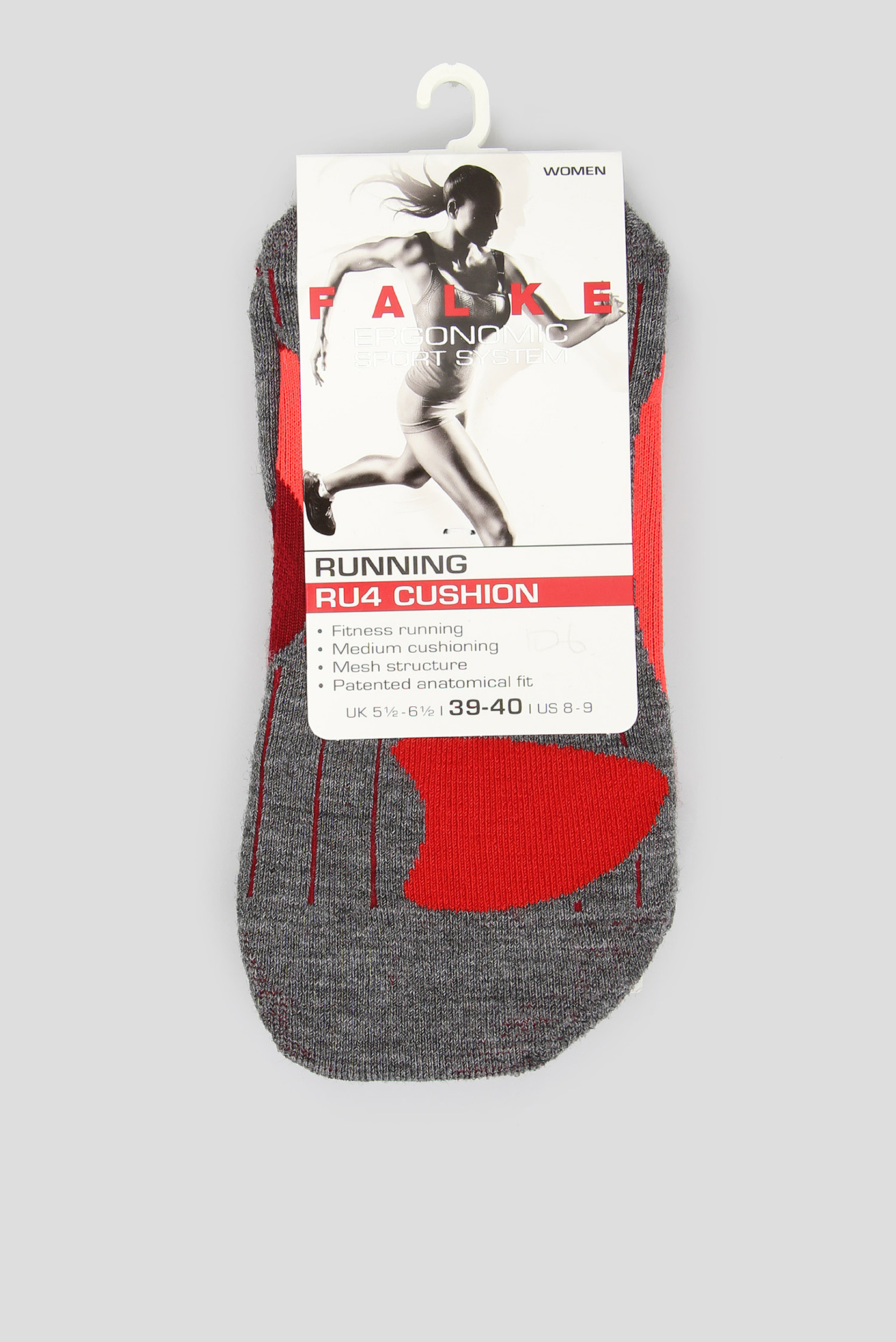 Жіночі сірі шкарпетки для бігу RU4 CUSHION 1
