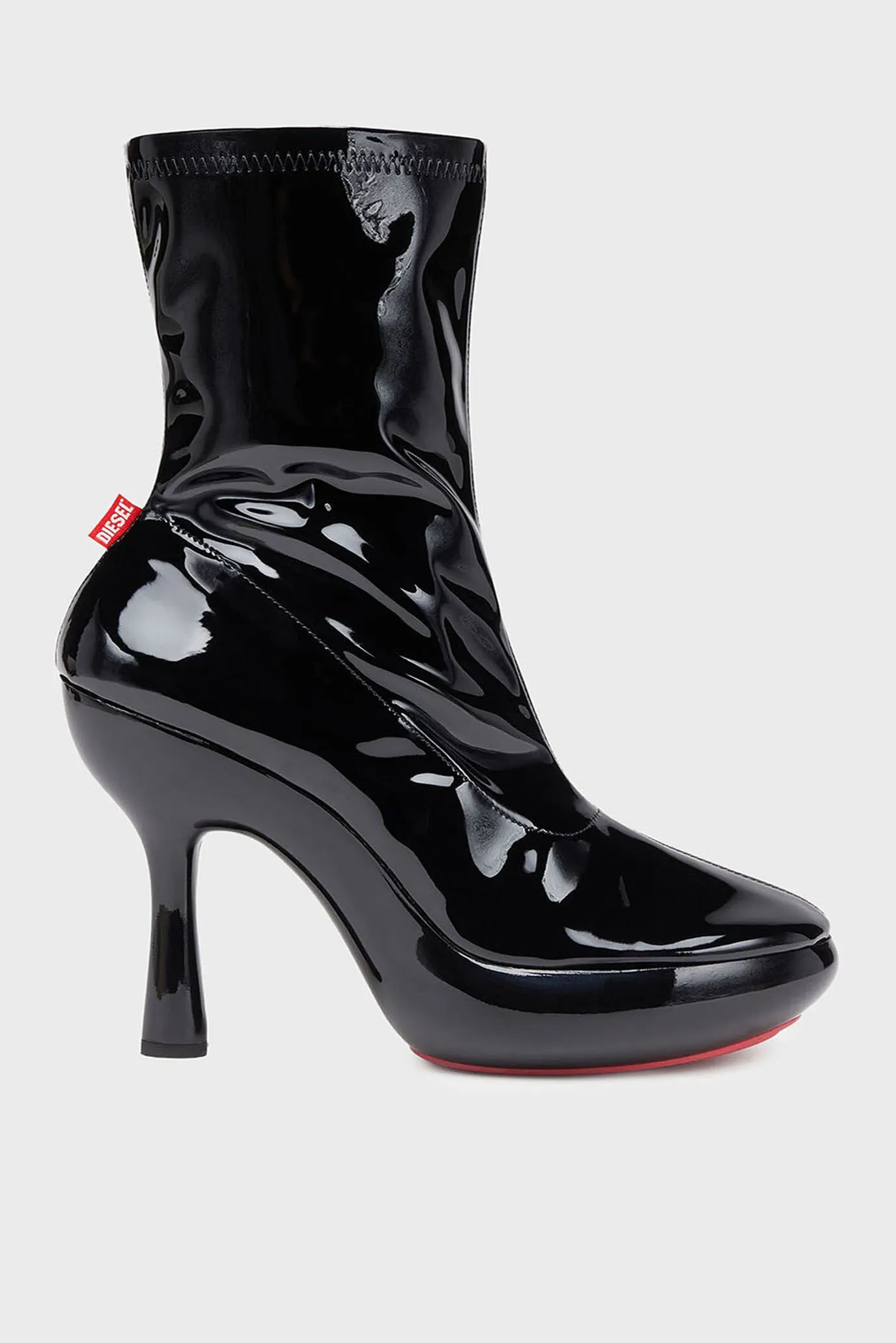 Женские черные ботильоны LAKE / D-LAKE PLATFORM MIDB ZIP  STRETCH BOOTS 1